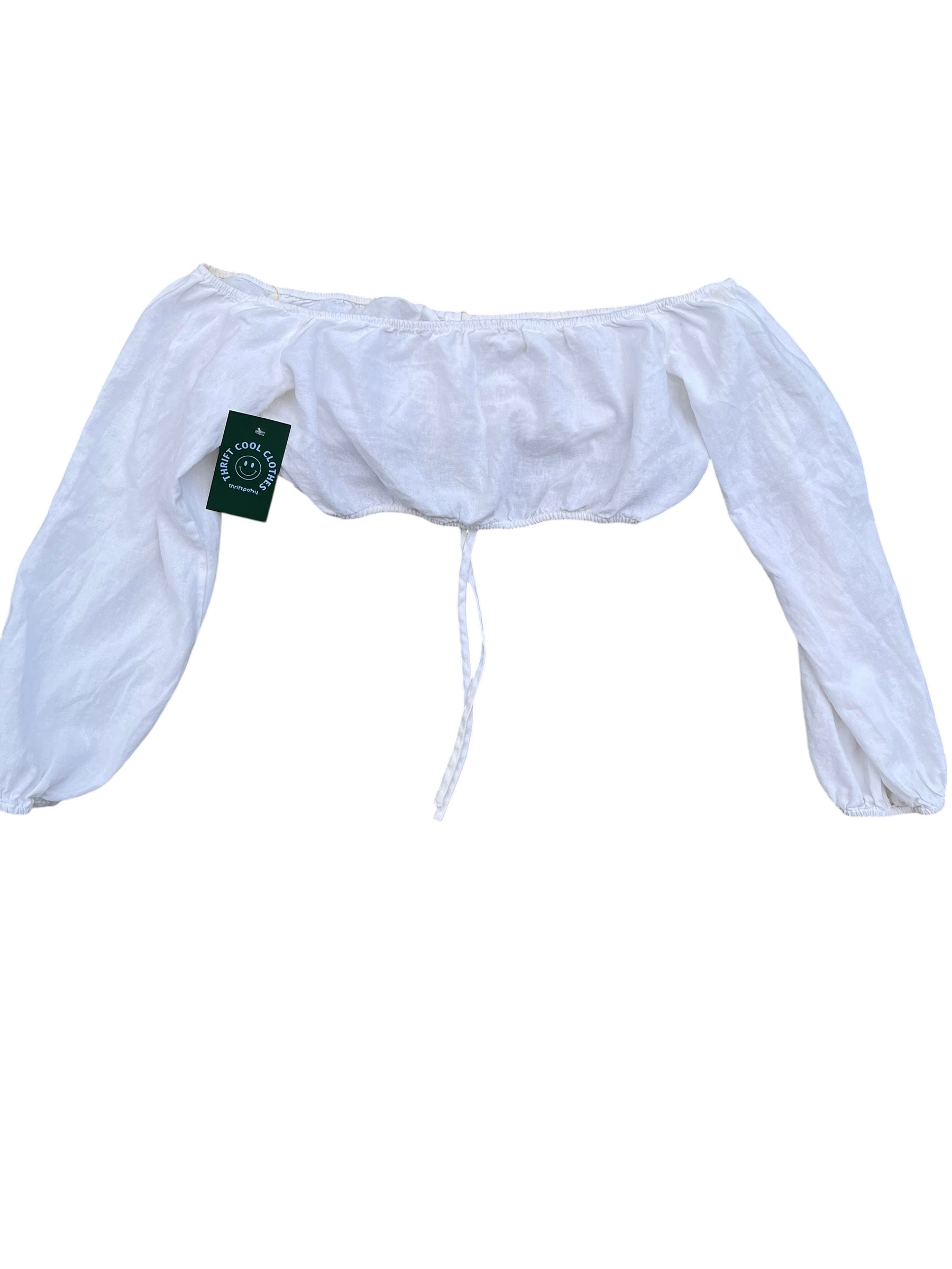 white la hearts super crop ls, L
