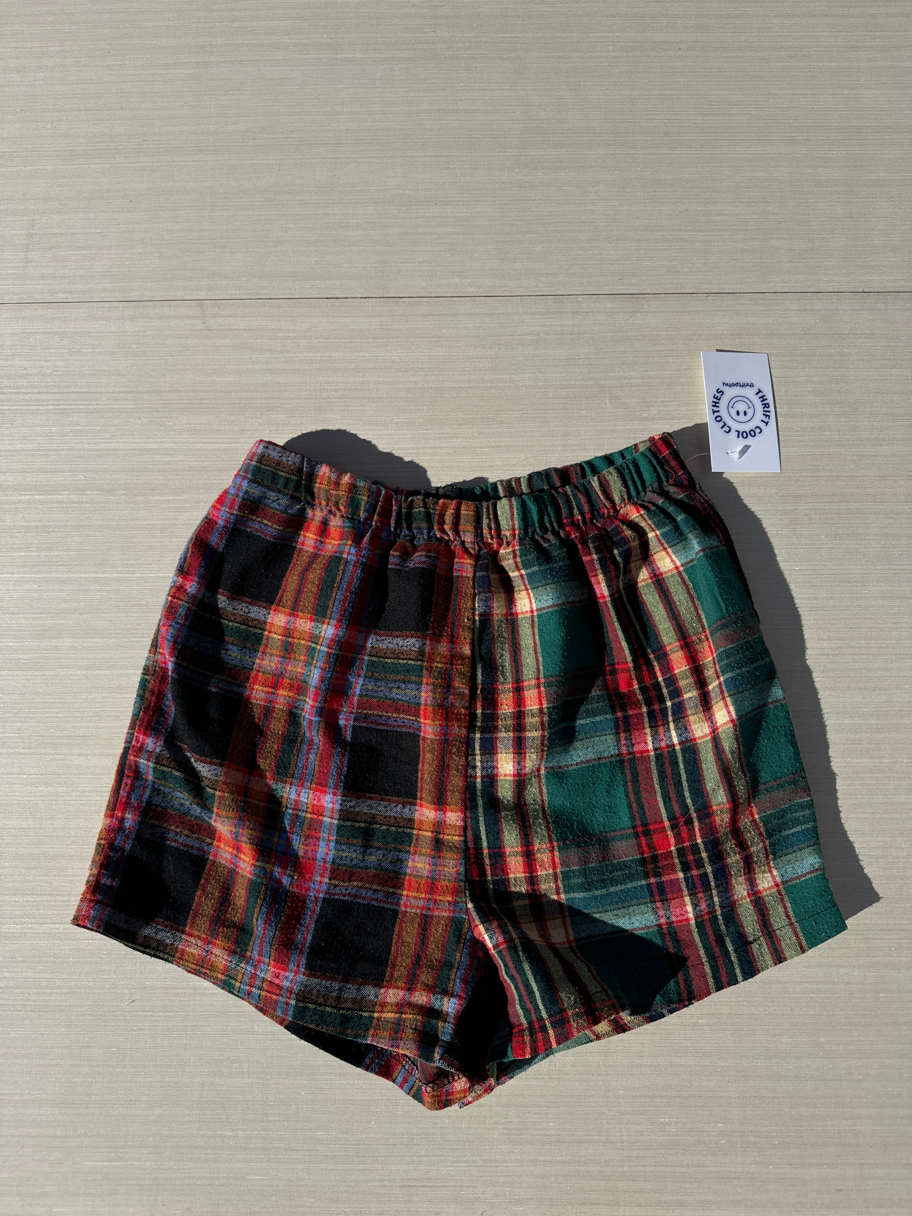 green red black  flannel boxers