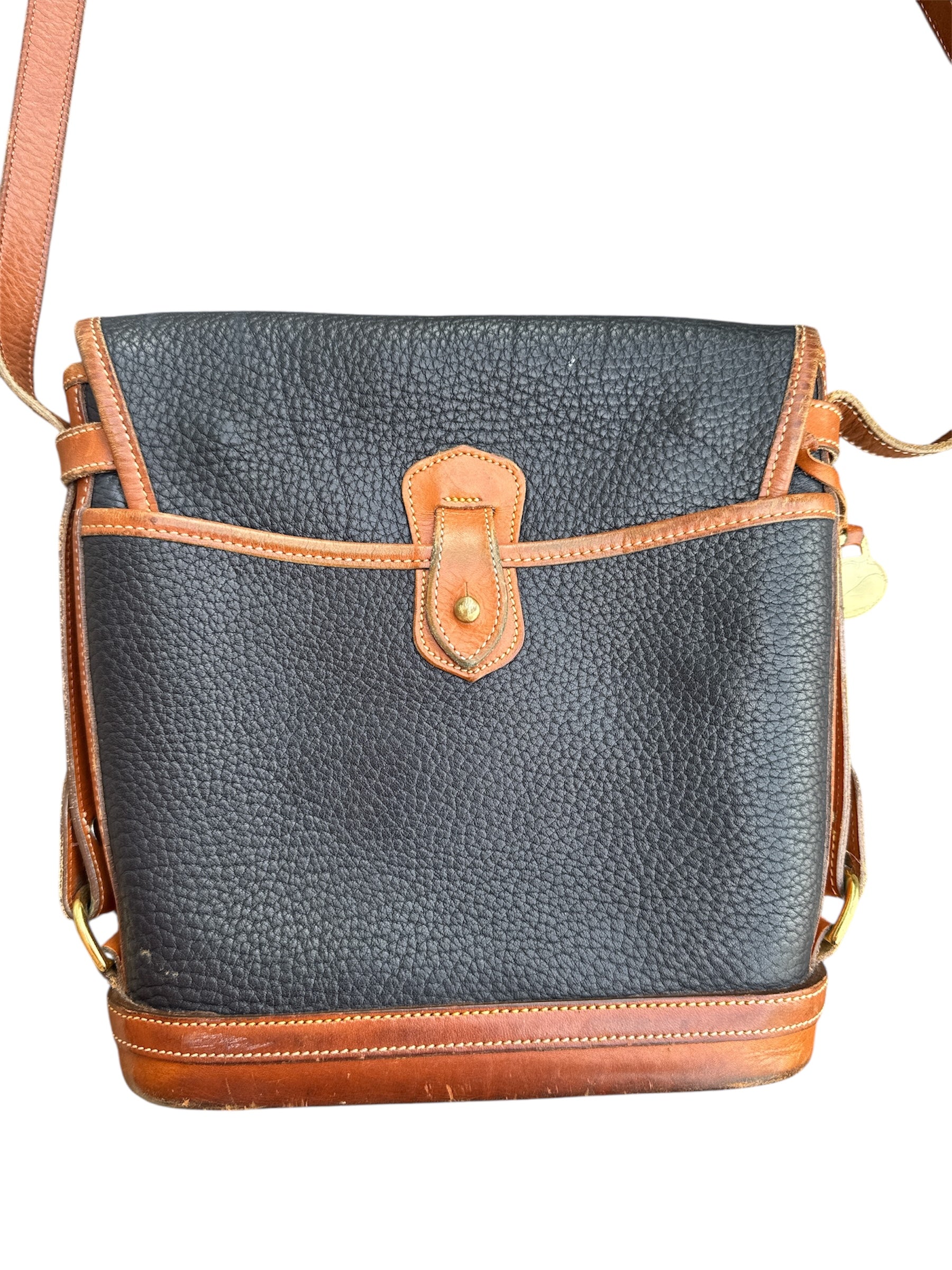 blue brown Dooney & bourke leather crossbody
