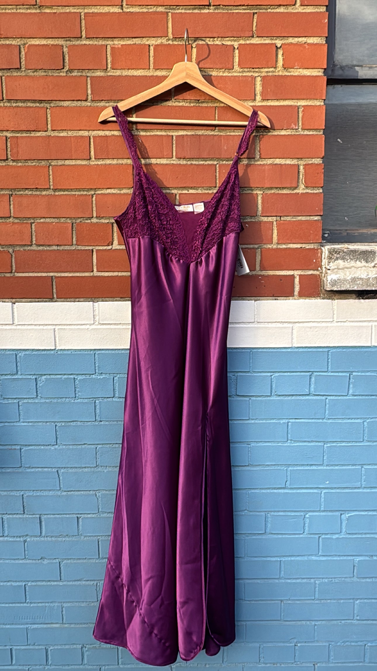Purple Victoria’s Secret GOLD LABEL Lacey flowy slip maxi dress, L
