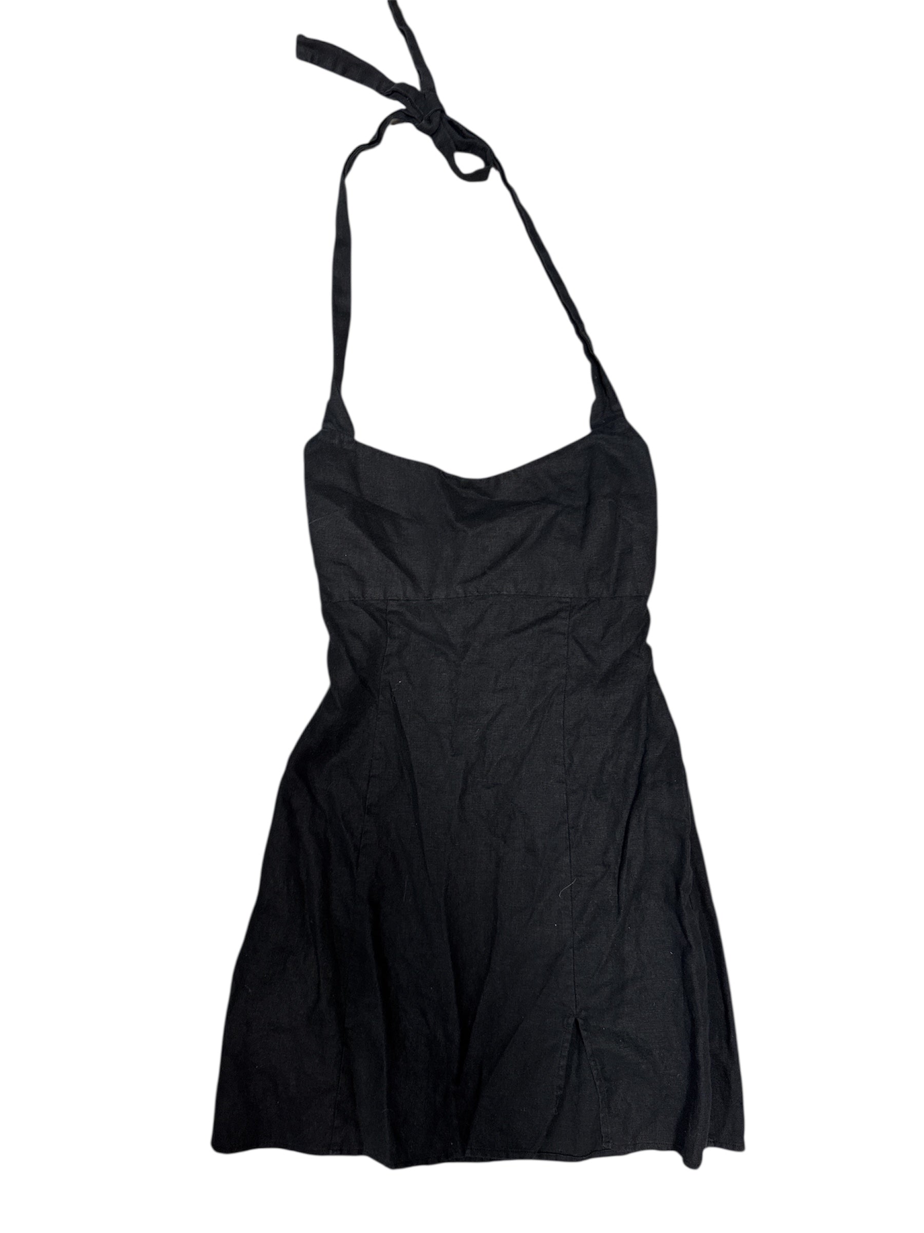 black reformation halter mini dress, 6 (fits like S)