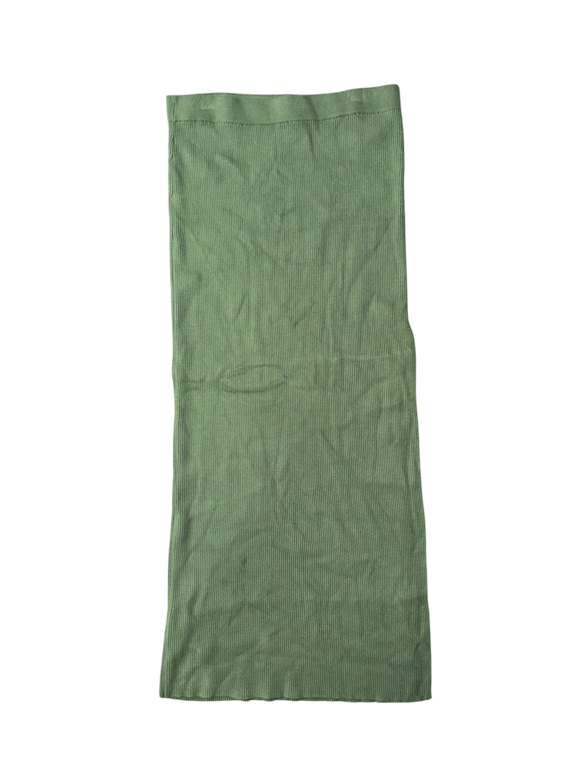 green abercrombie & fitch ribbed maxi skirt, m