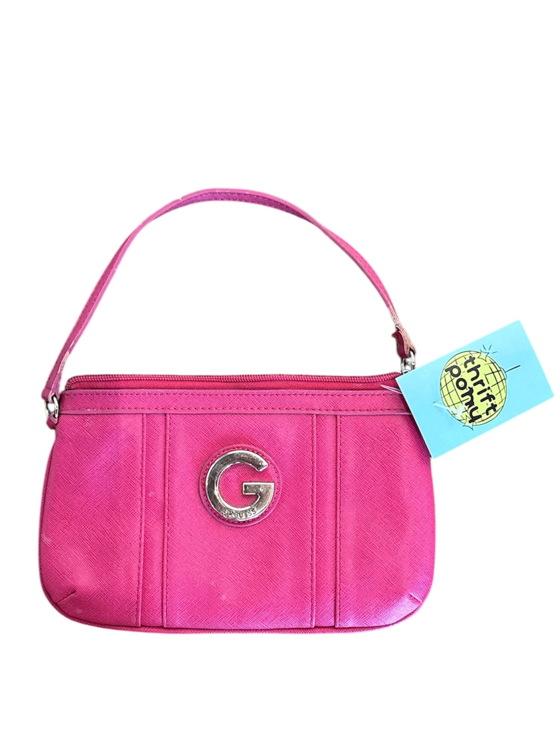 pink guess mini purse