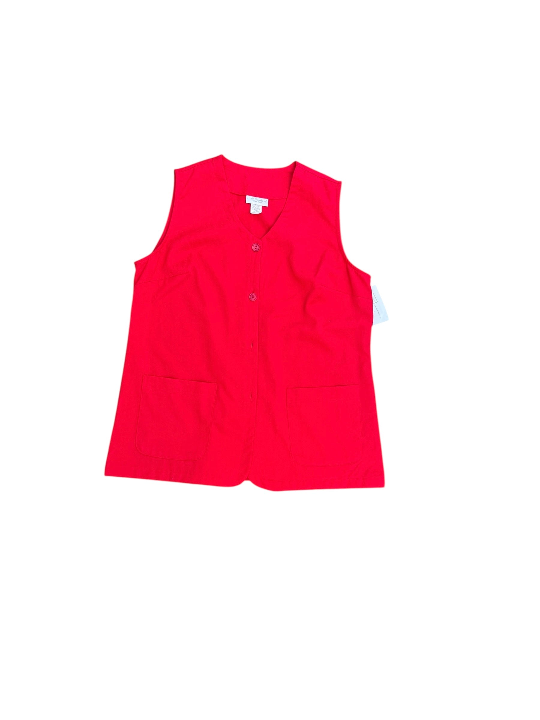 red Blair boutique sleeveless vest, m