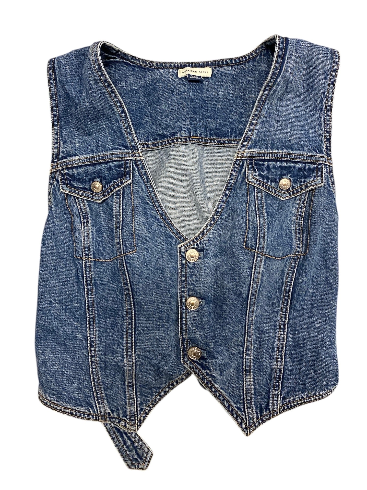 med wash american eagle denim vest, L