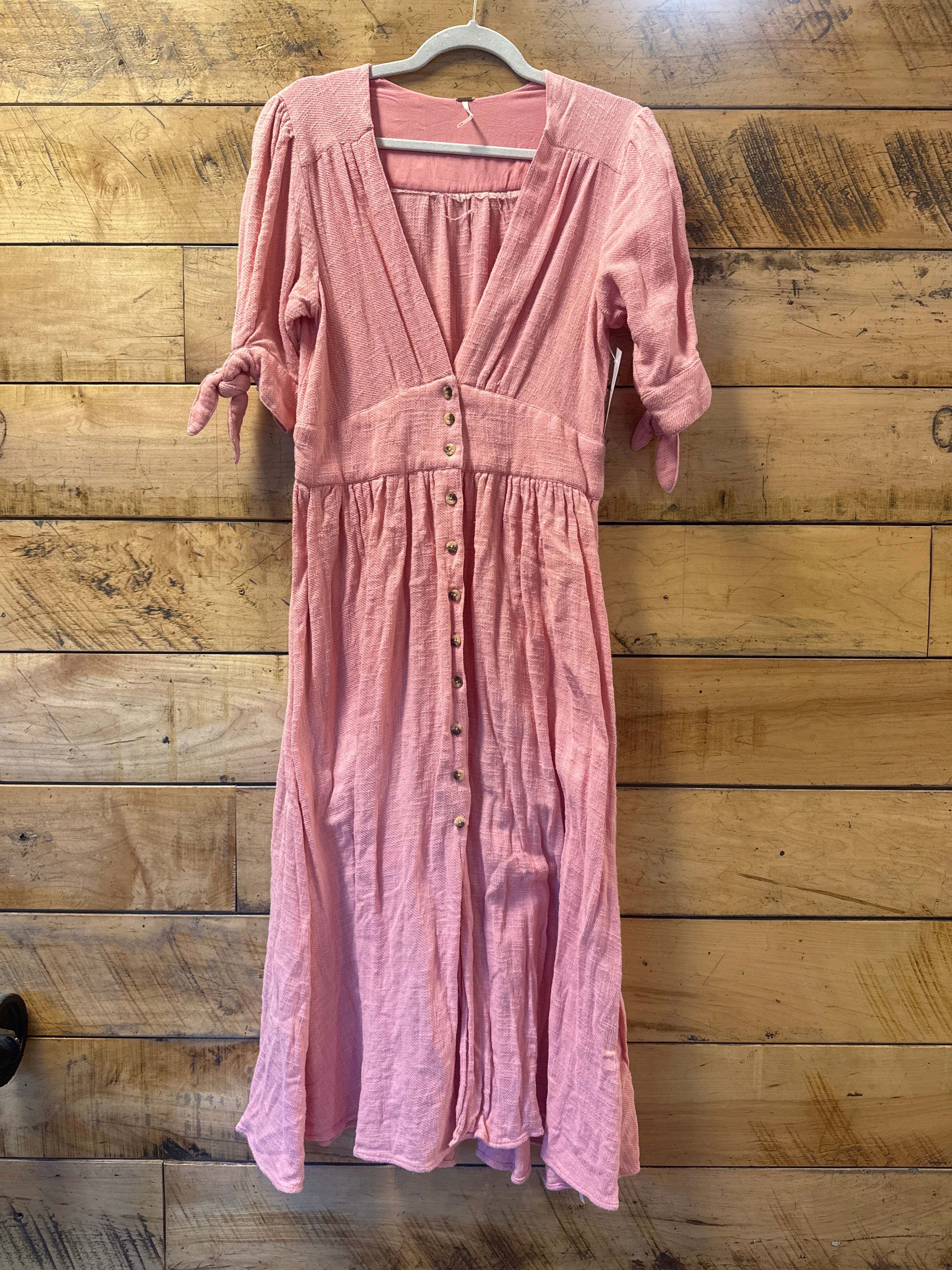 pink free people aline dress, m