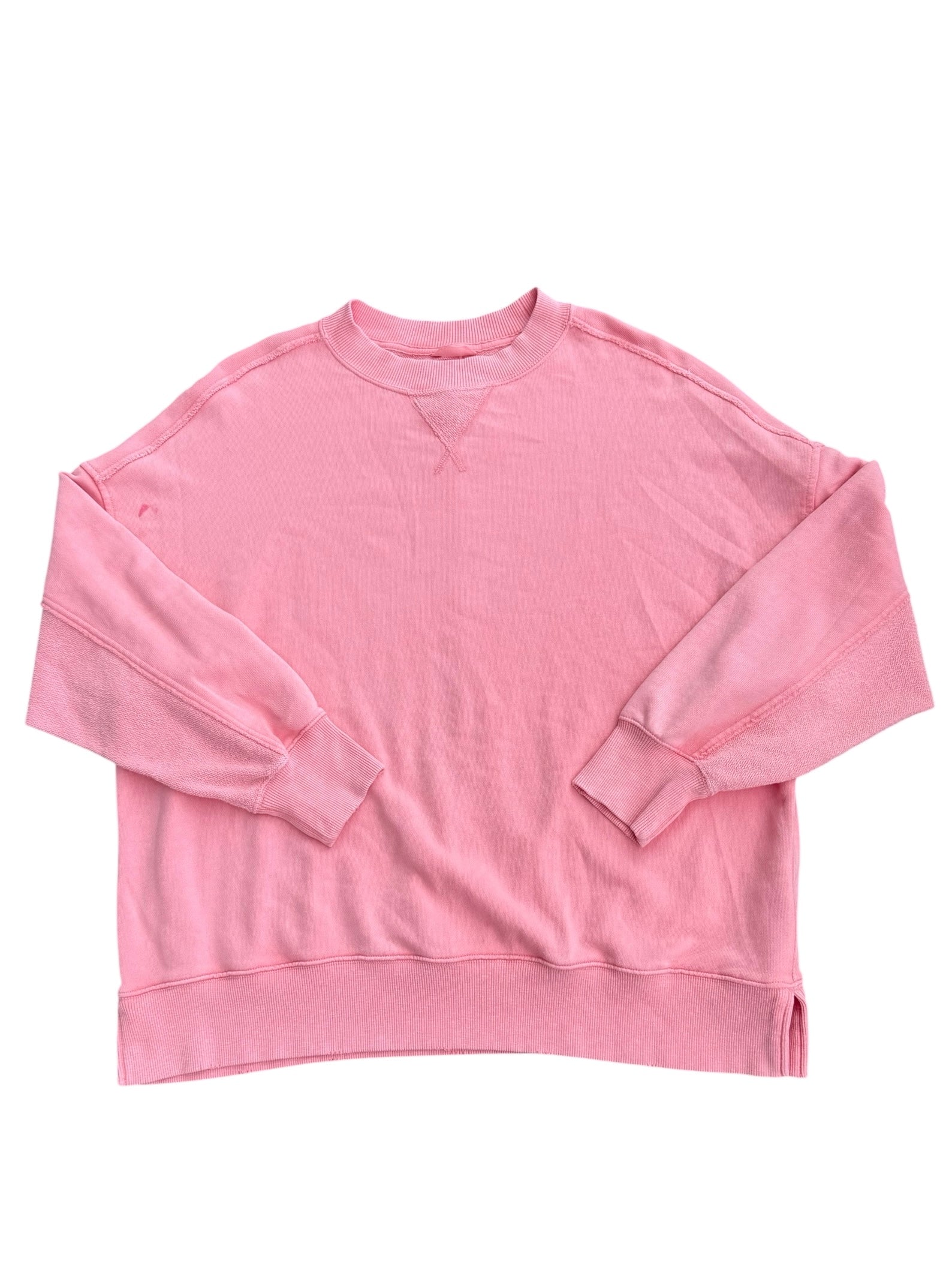 pink aerie pink basic crewneck, M