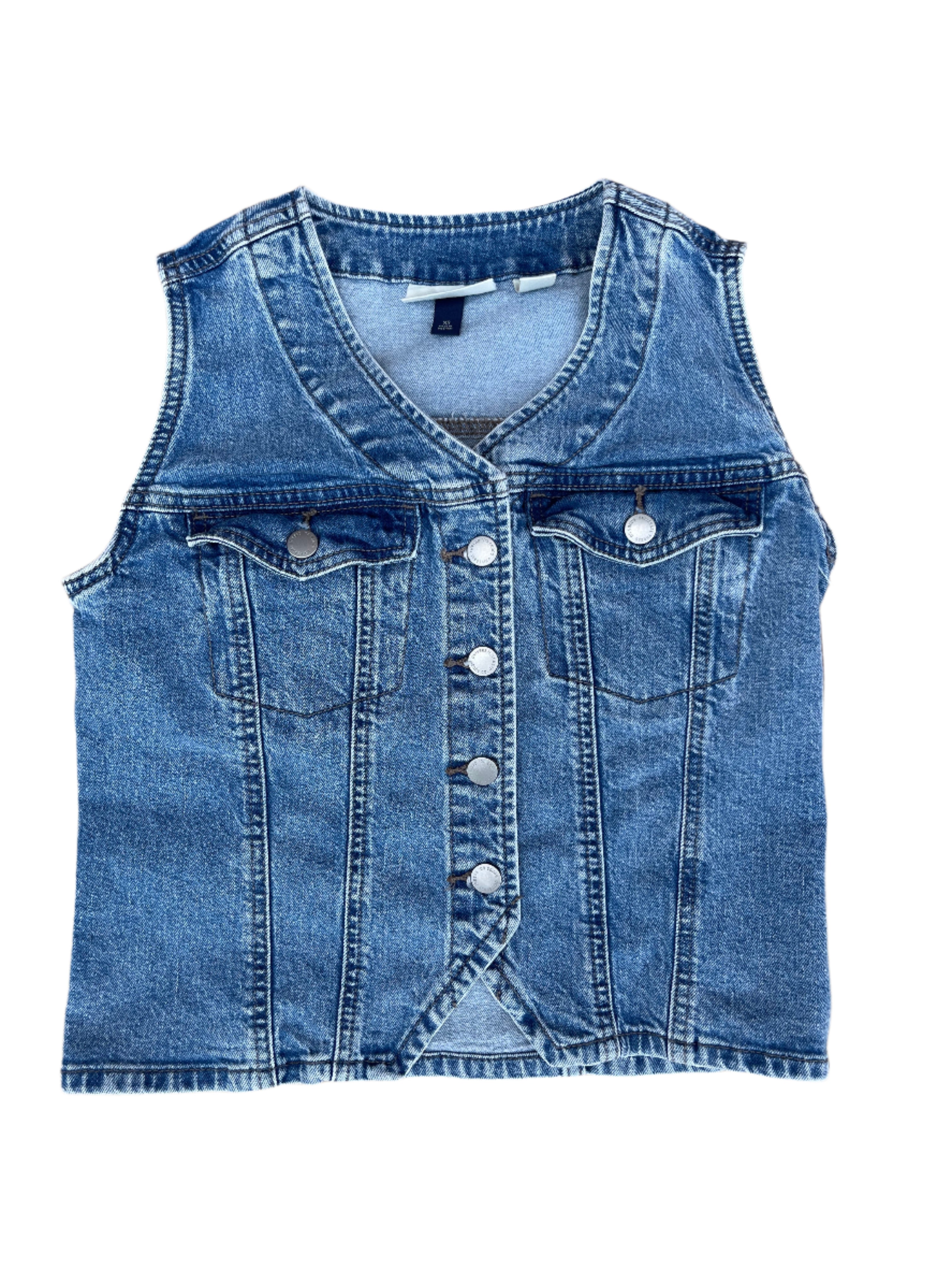 Blue Universal threads Denim button up vest, Xs