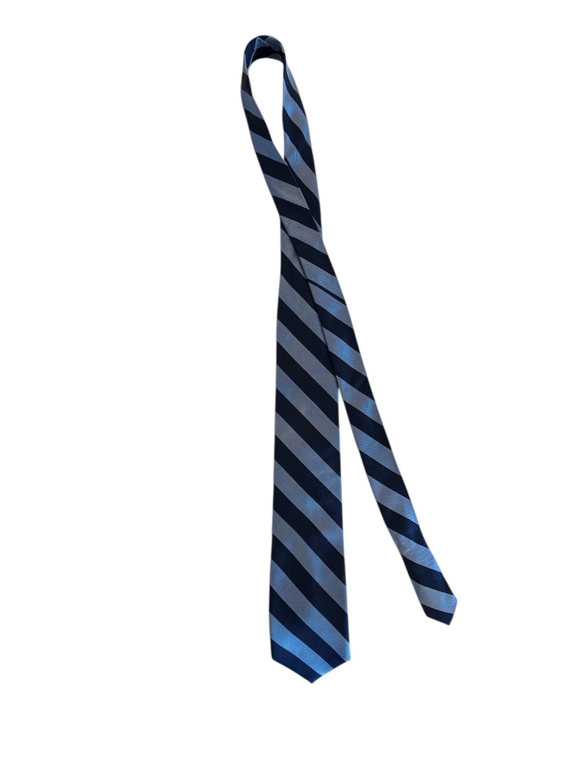 blue  striped tie