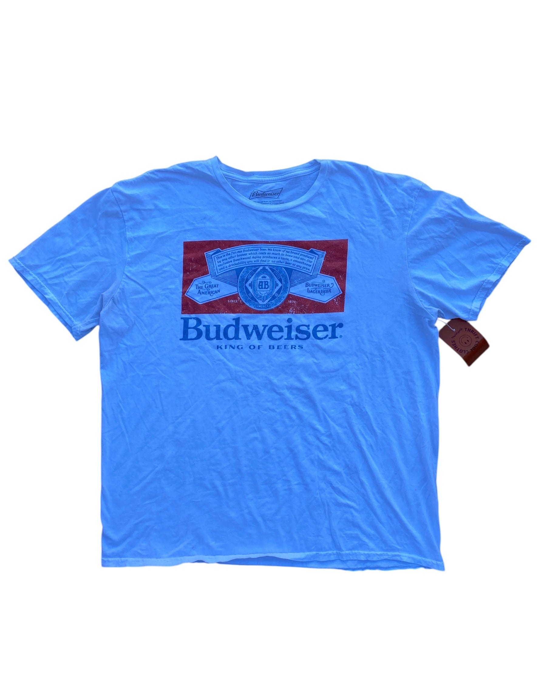 Red white blue Budweiser Beer tee, Xl