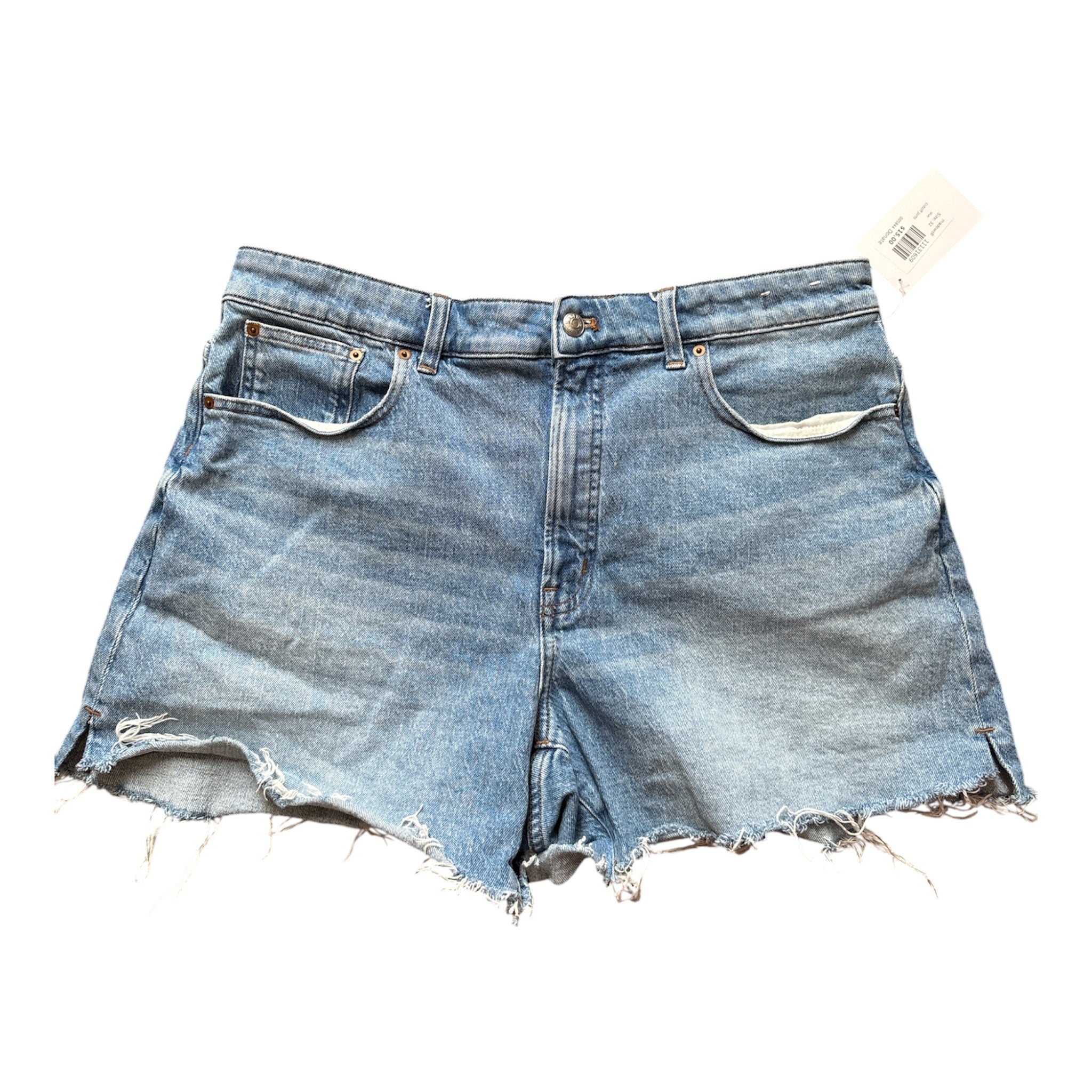 blue madewell cutoff jorts, 32