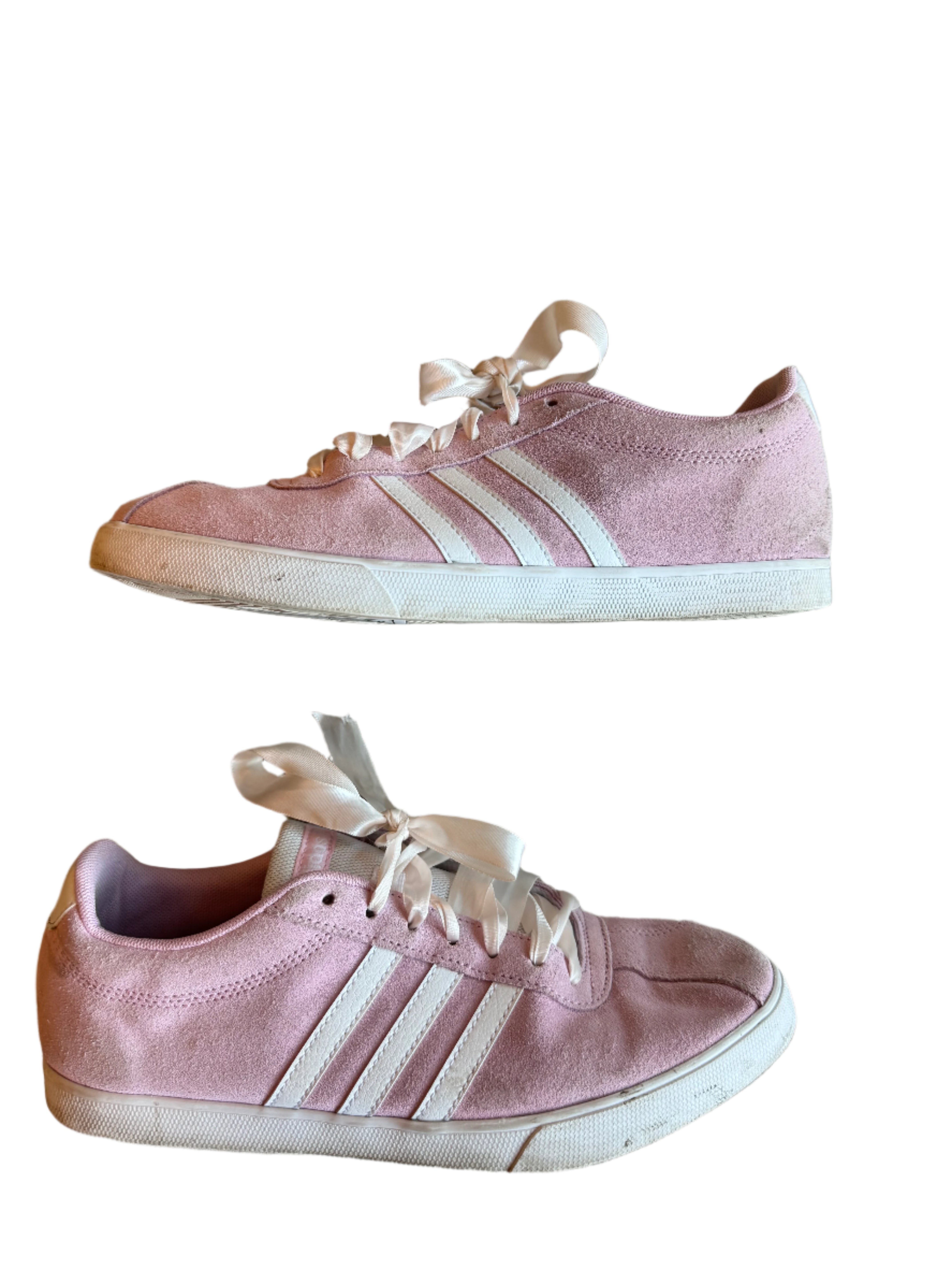 Pink white Adidas Sneakers, 8.5
