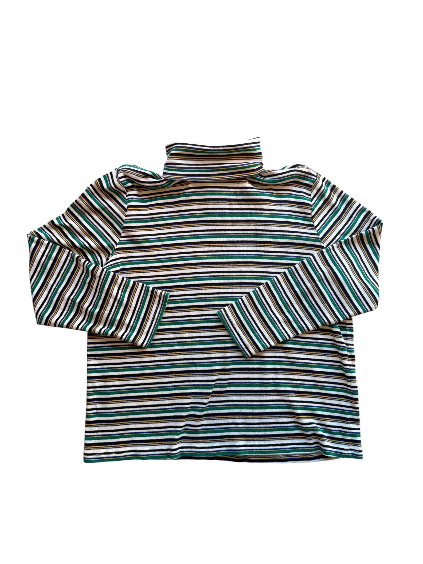 green white blue kim rogers stripe turtleneck, xl