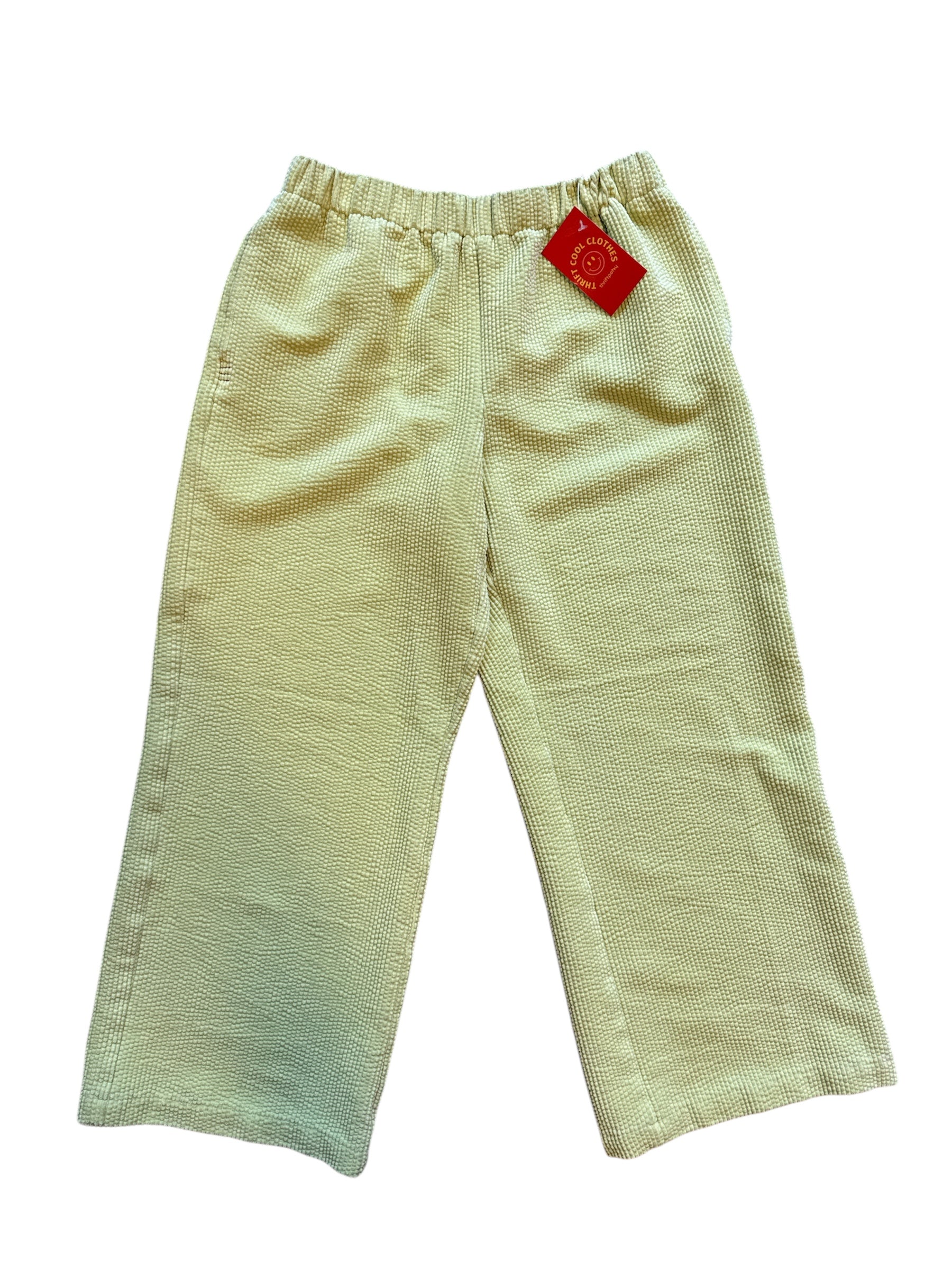 green bdg cord elastic pants, L