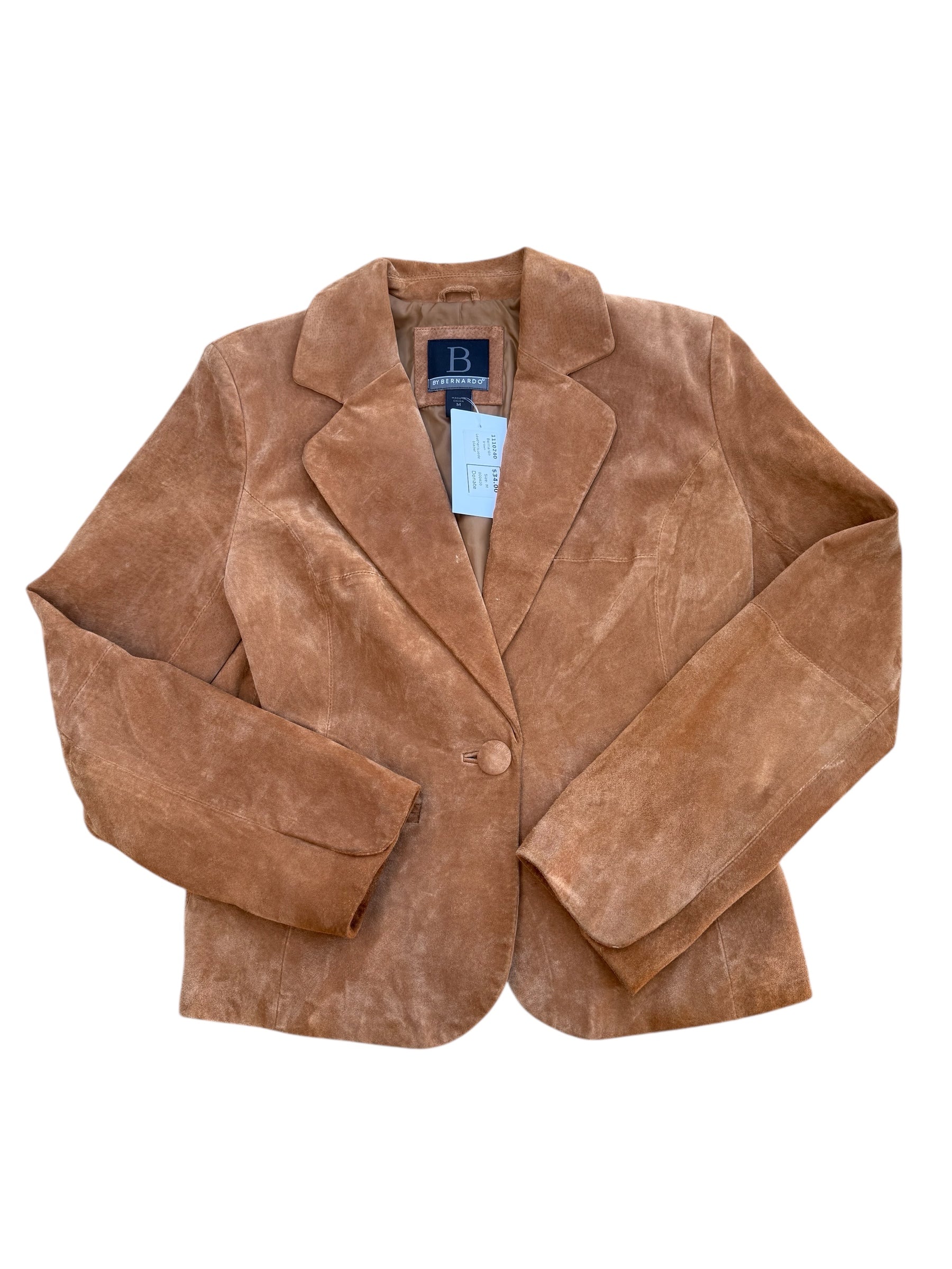 brown Bernardo Leather/suede blazer, M