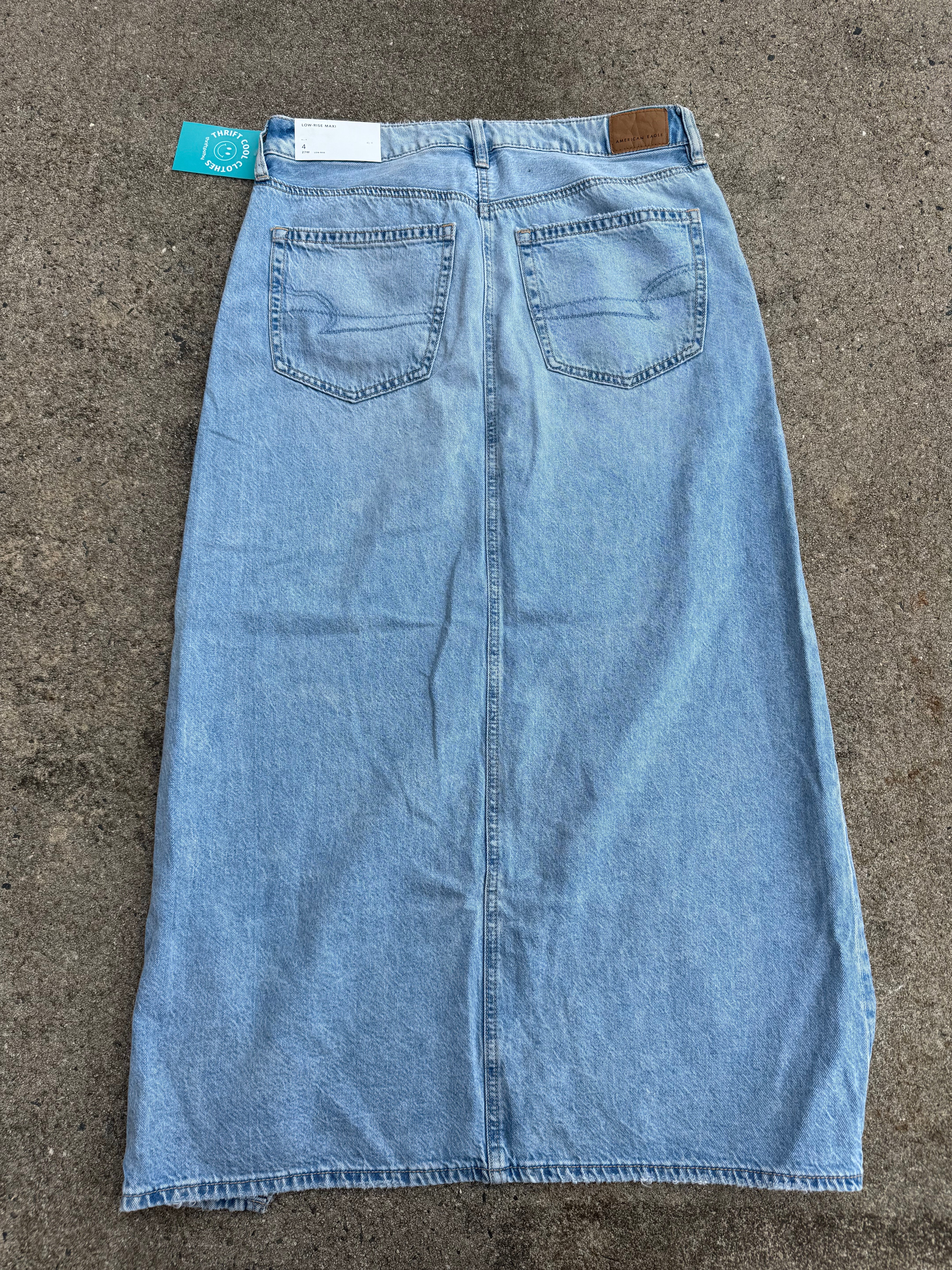 American Eagle low rise denim maxi, 4