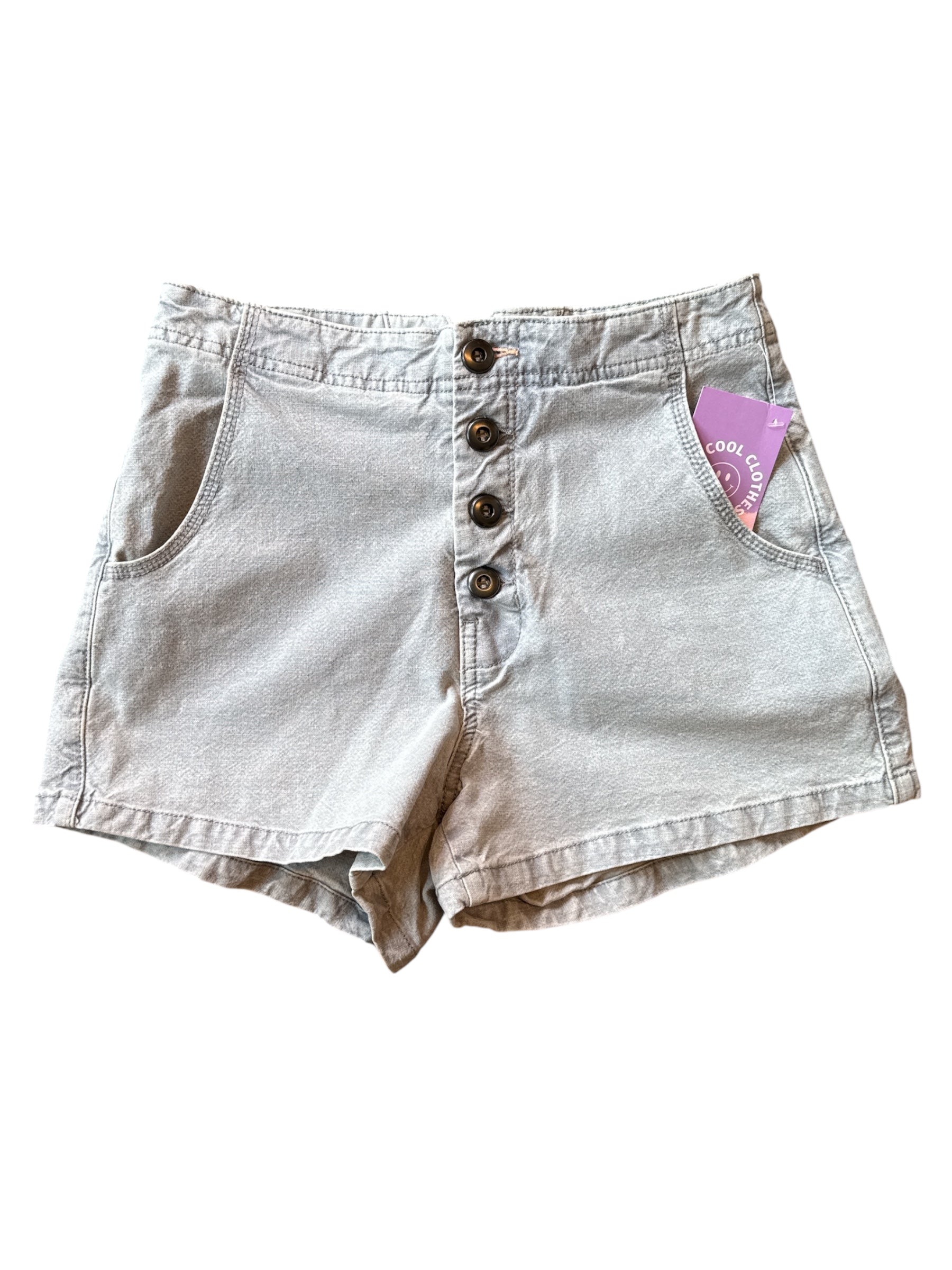 gray pink pilcro lace up shorts, 27