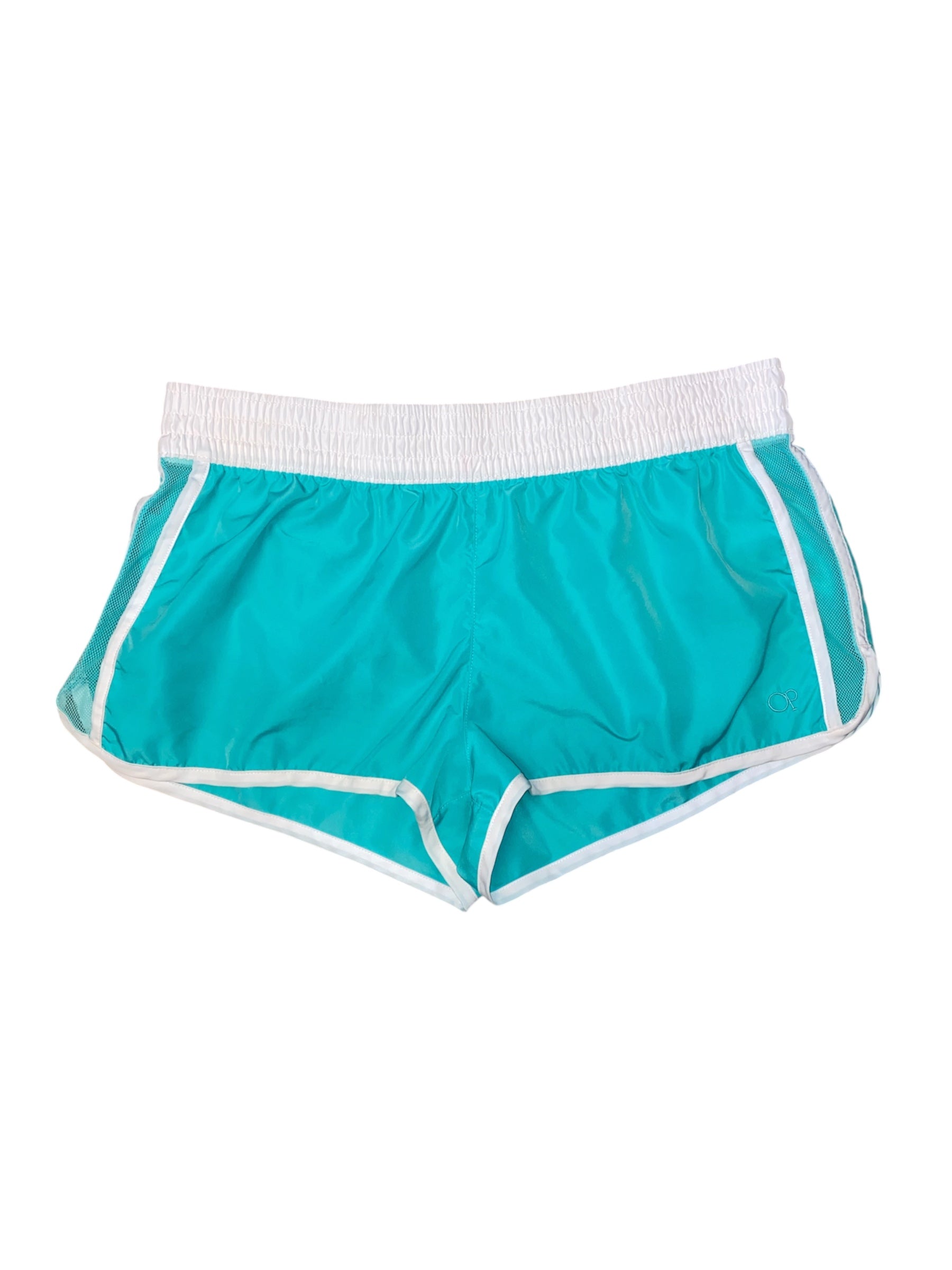 mint white op athletic shorts, L