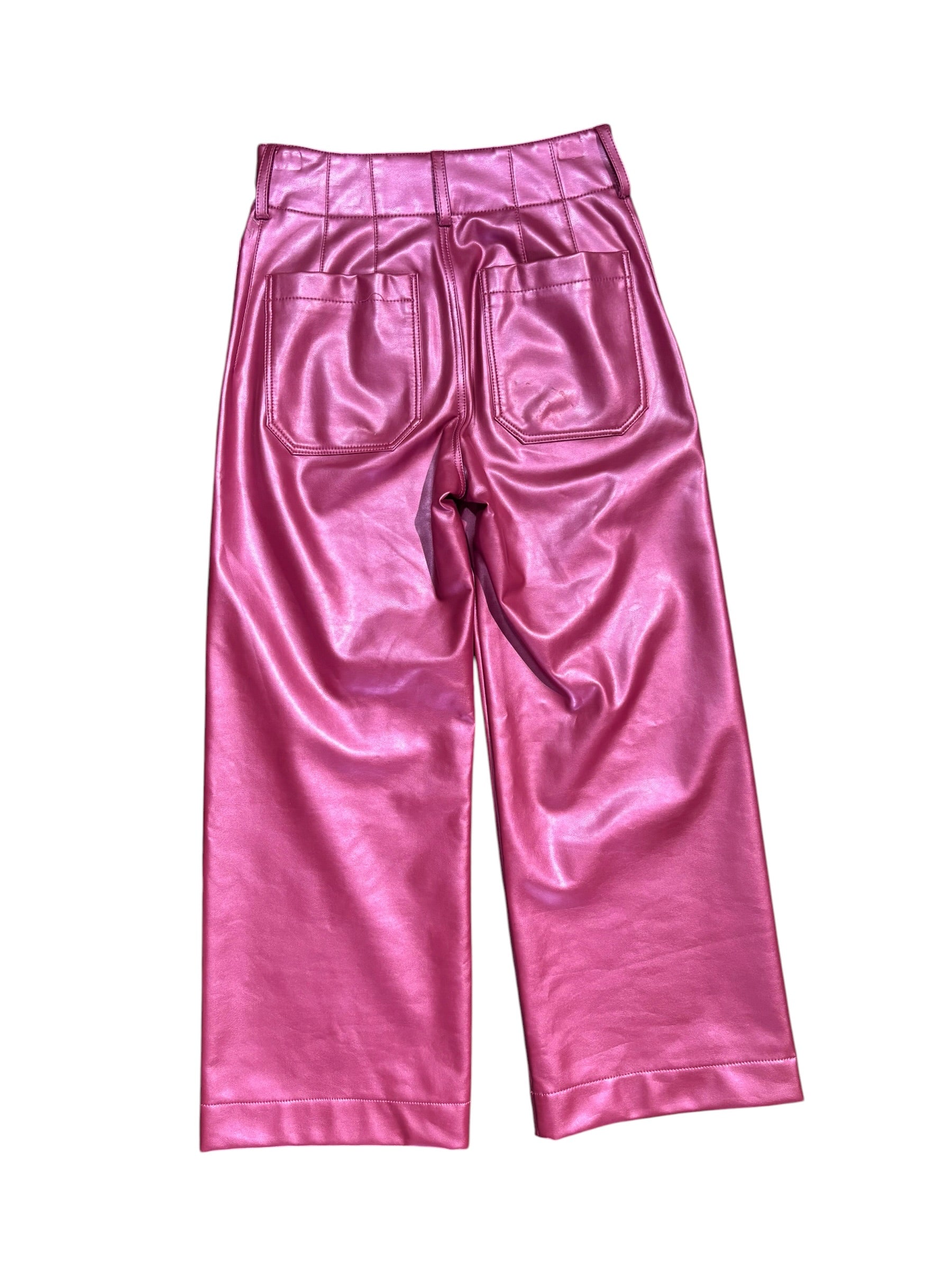 pink fuschia maeve metallic pleather pants, 24p