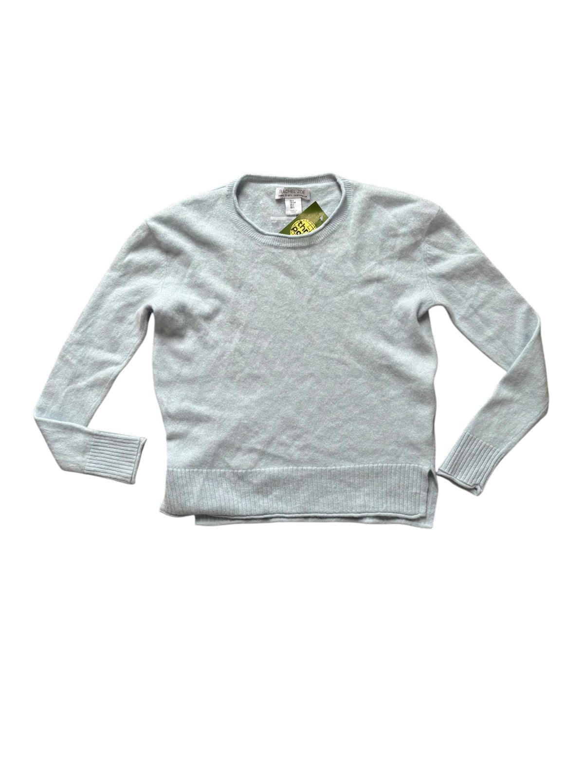 light blue rachel zoe 2 ply cashmere sweater, small