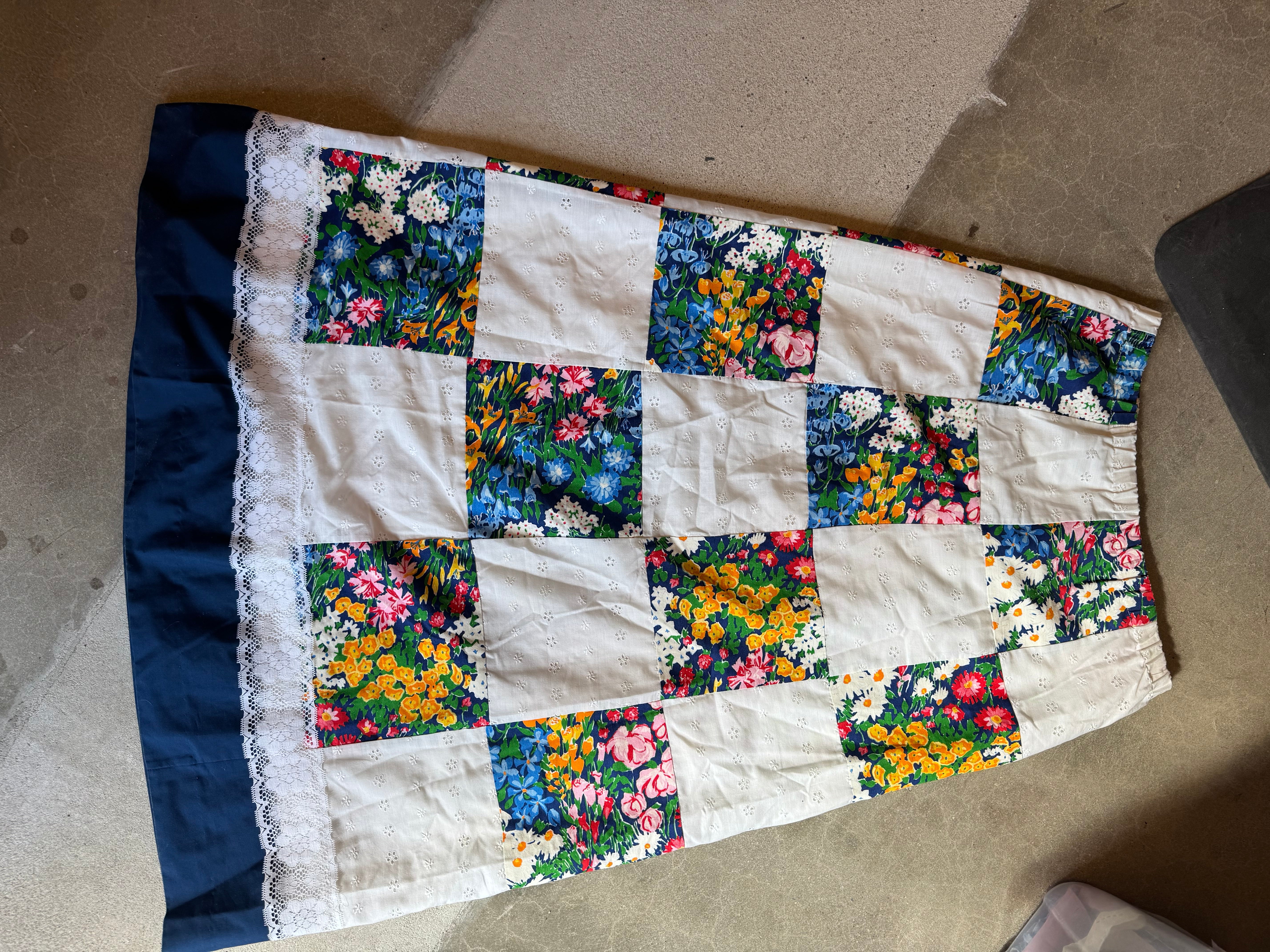 multi tumbleweeds floral patchwork skirt