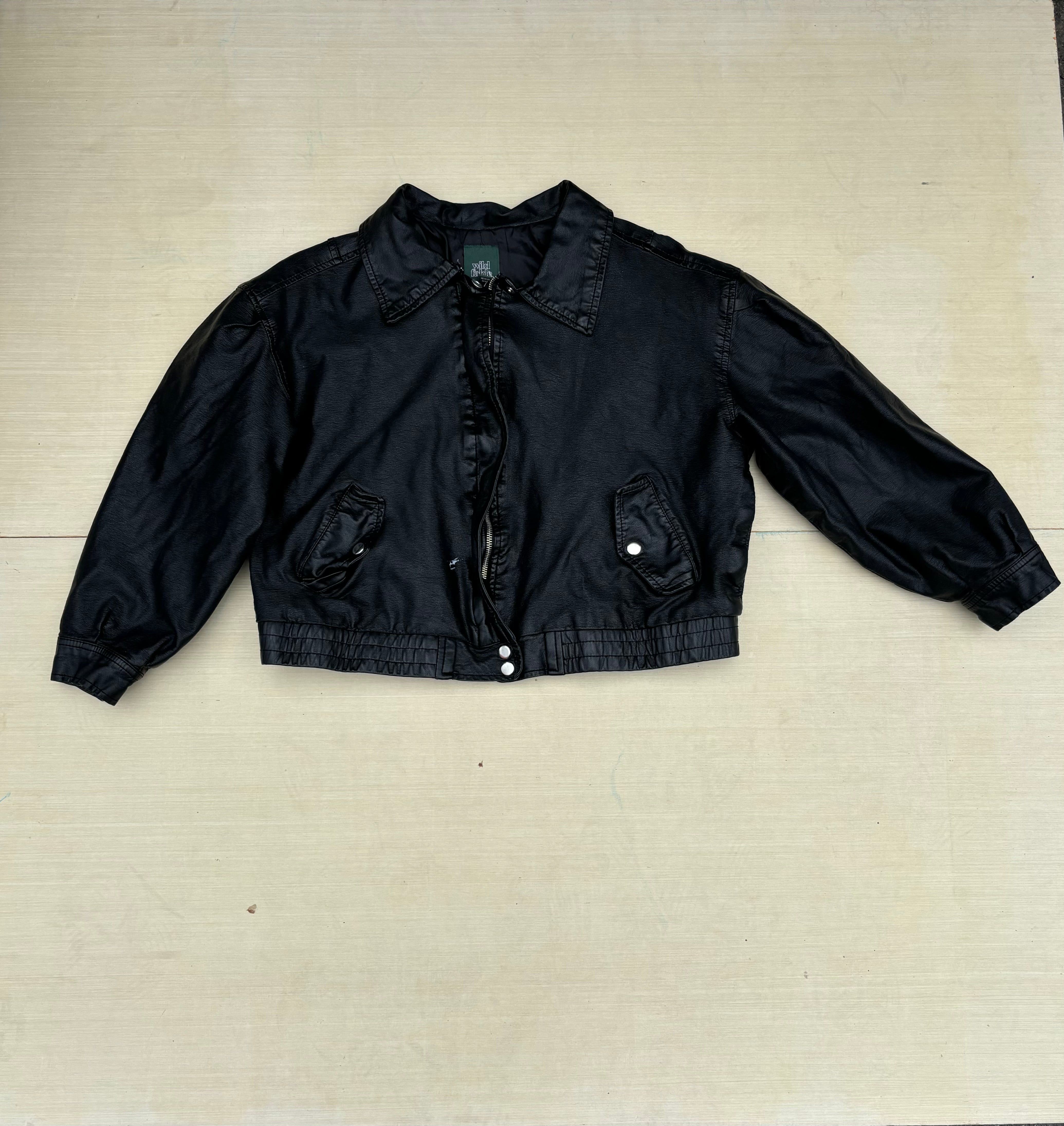 Black Wild fable Pleather jacket, L
