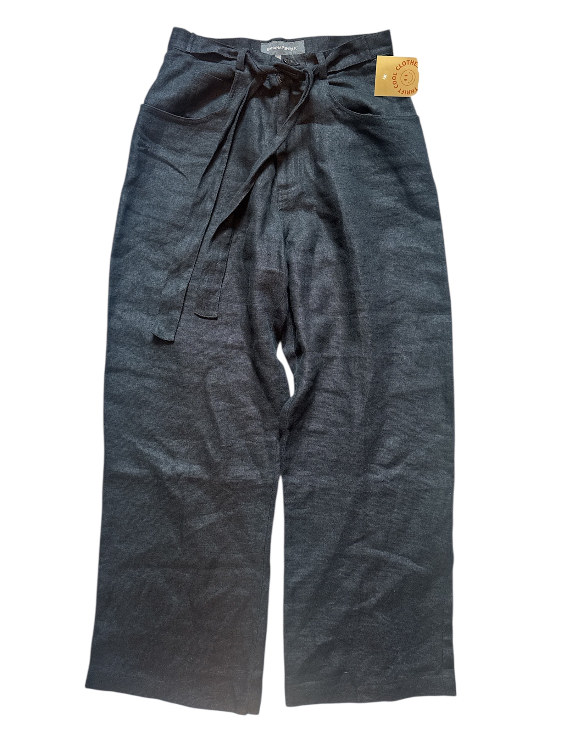 black banana republic linen paper bag pants, 2