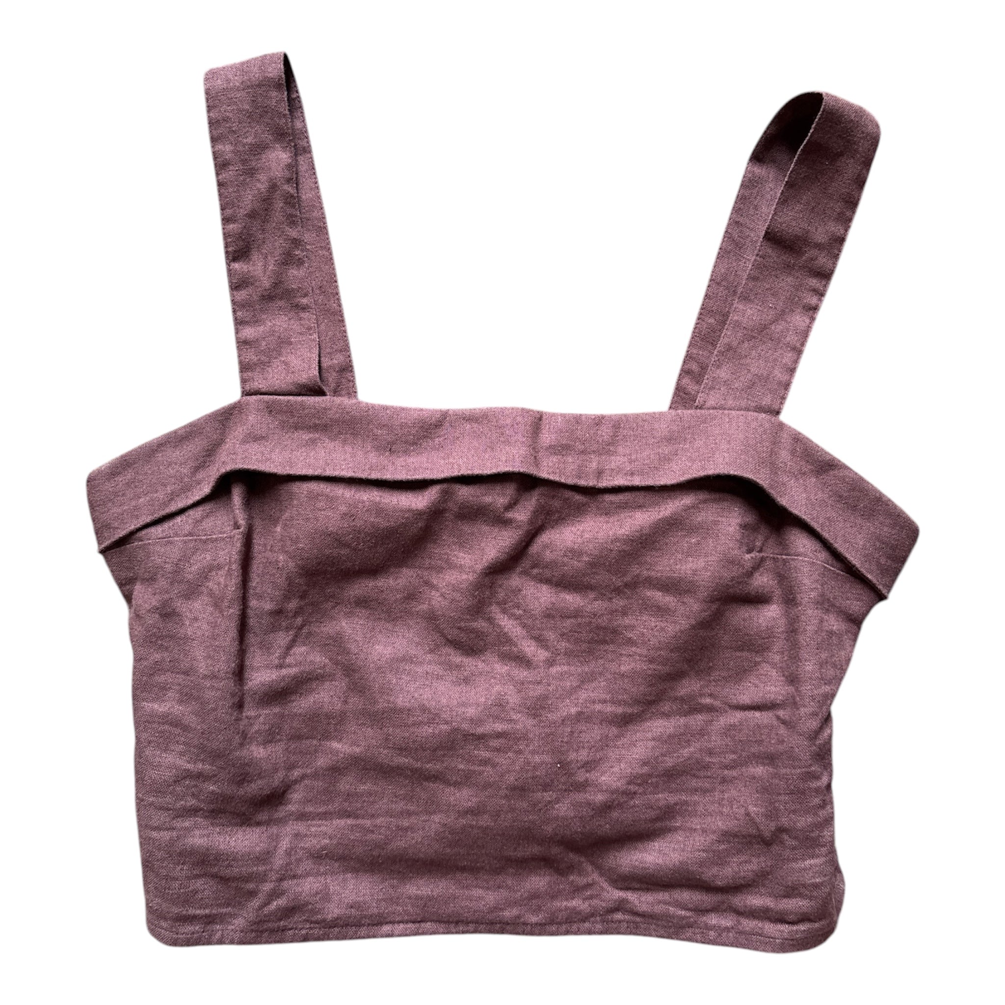 brown abercrombie tank w fold, s