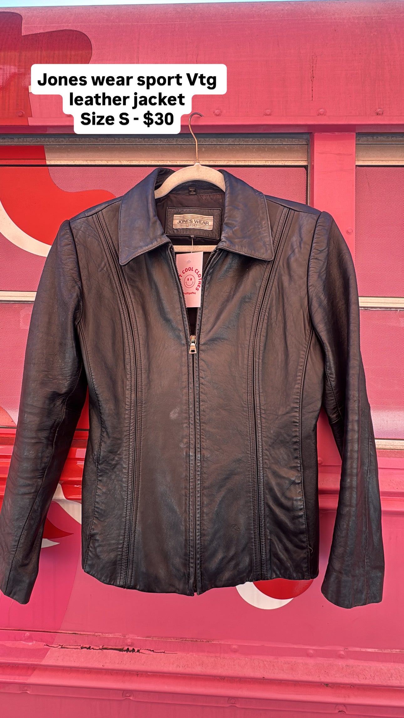 black Jones Wear Sport leather jacket, S