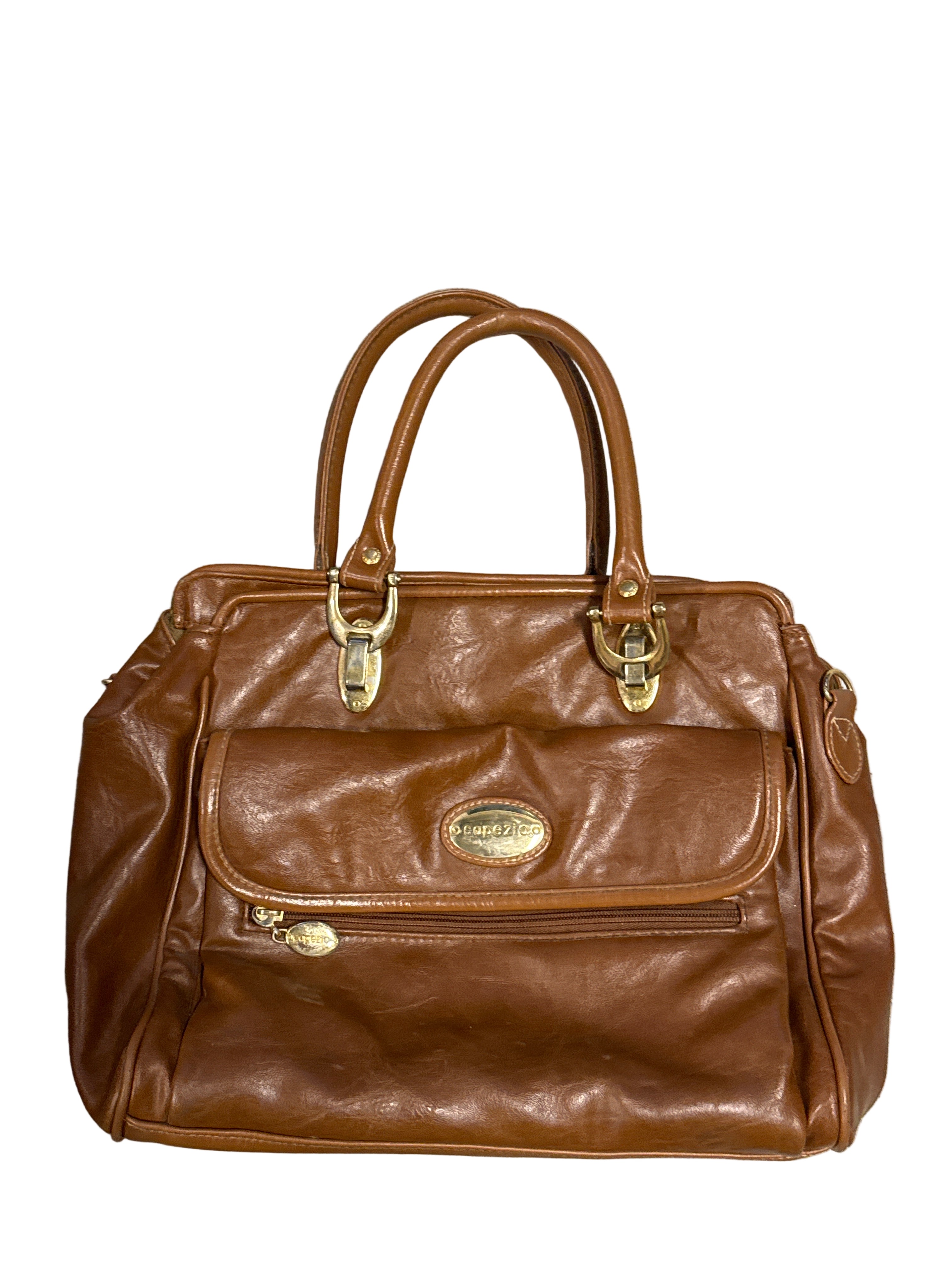 tan capezio leather handbag
