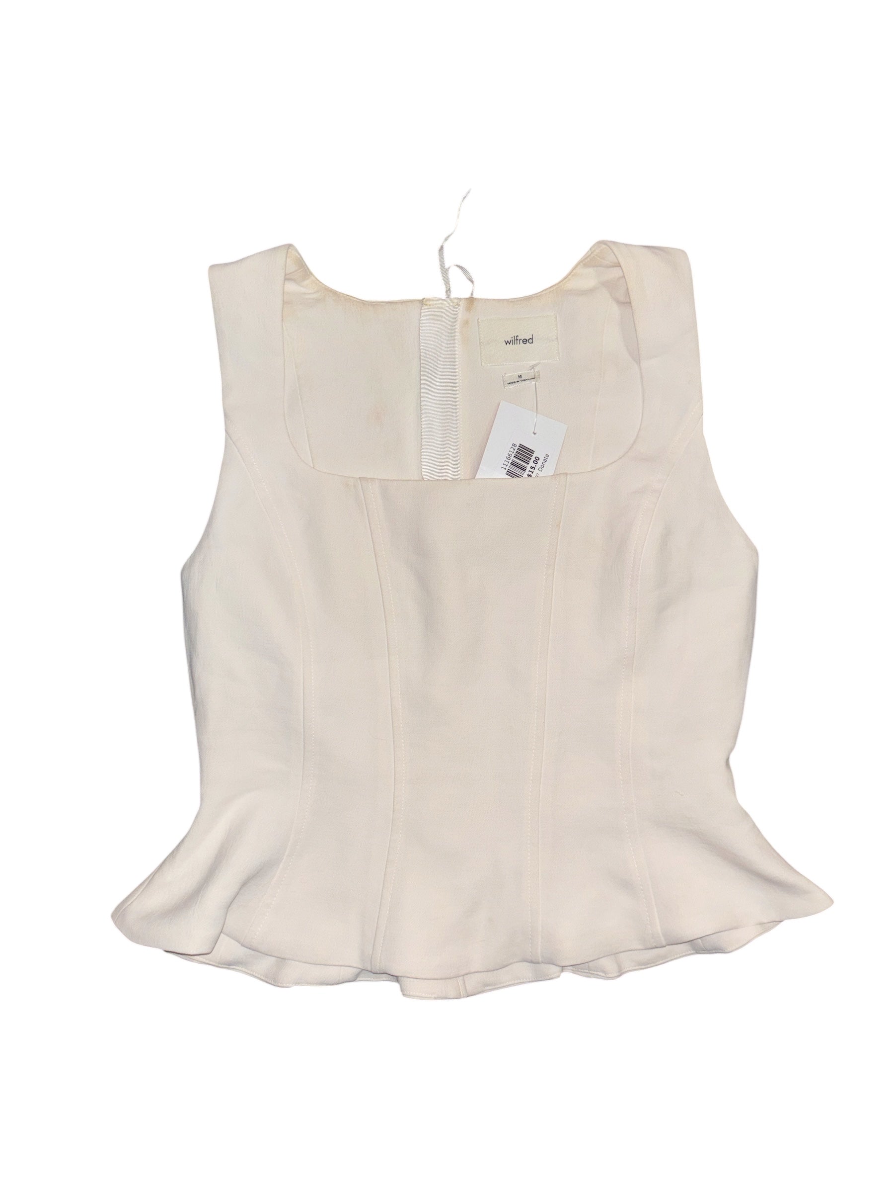 cream wilfred structured tank, m