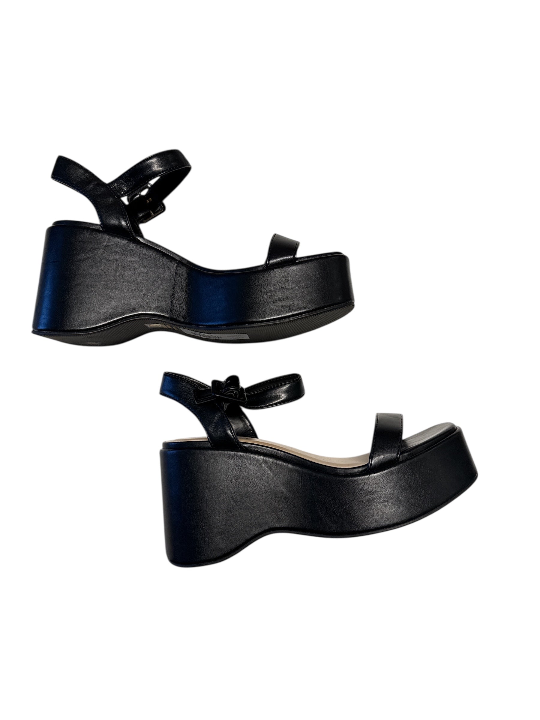 black soda chunky platfdorm sandals, 8