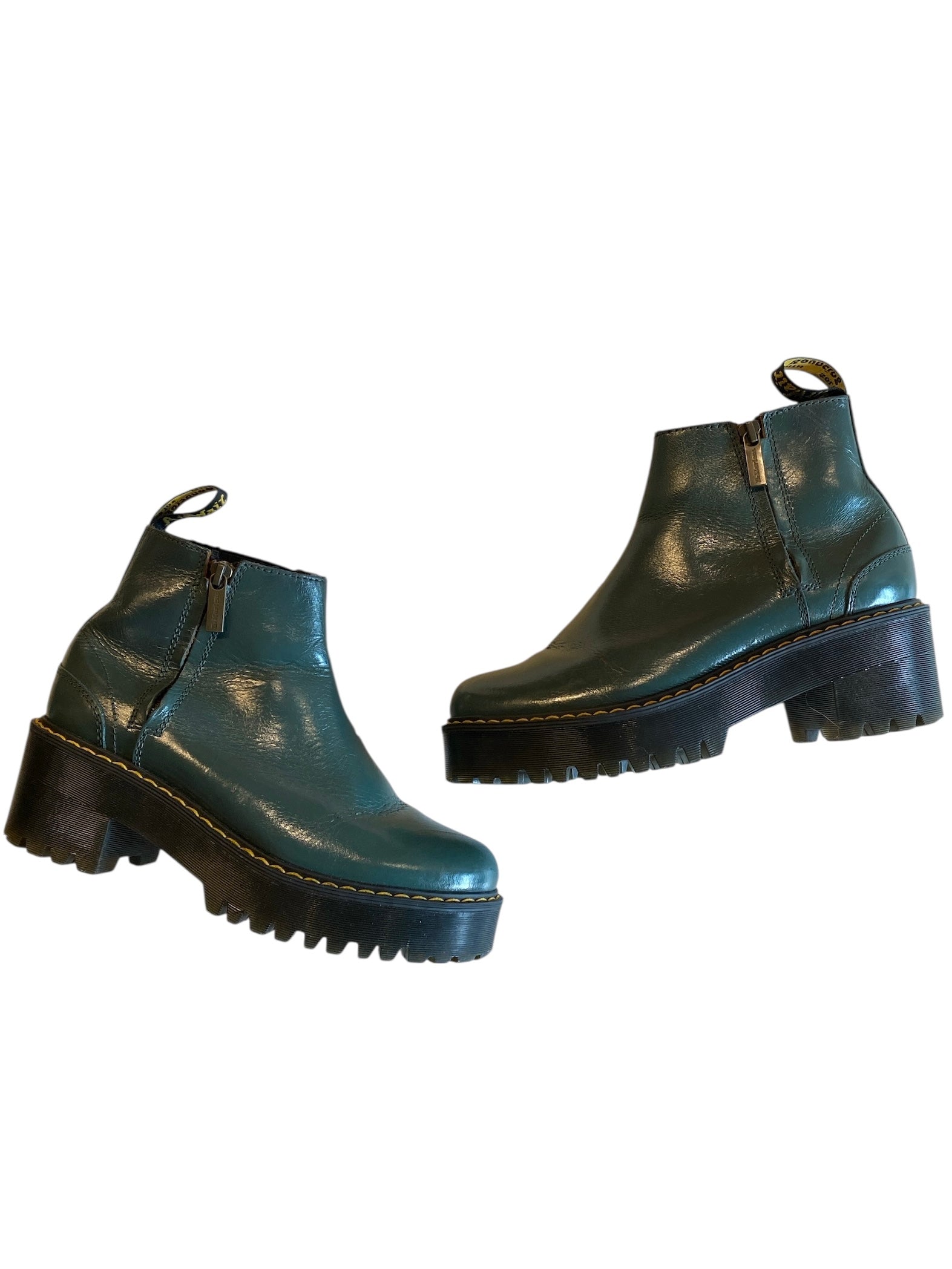 green doc marten low heeled bootie, 7 Women’s