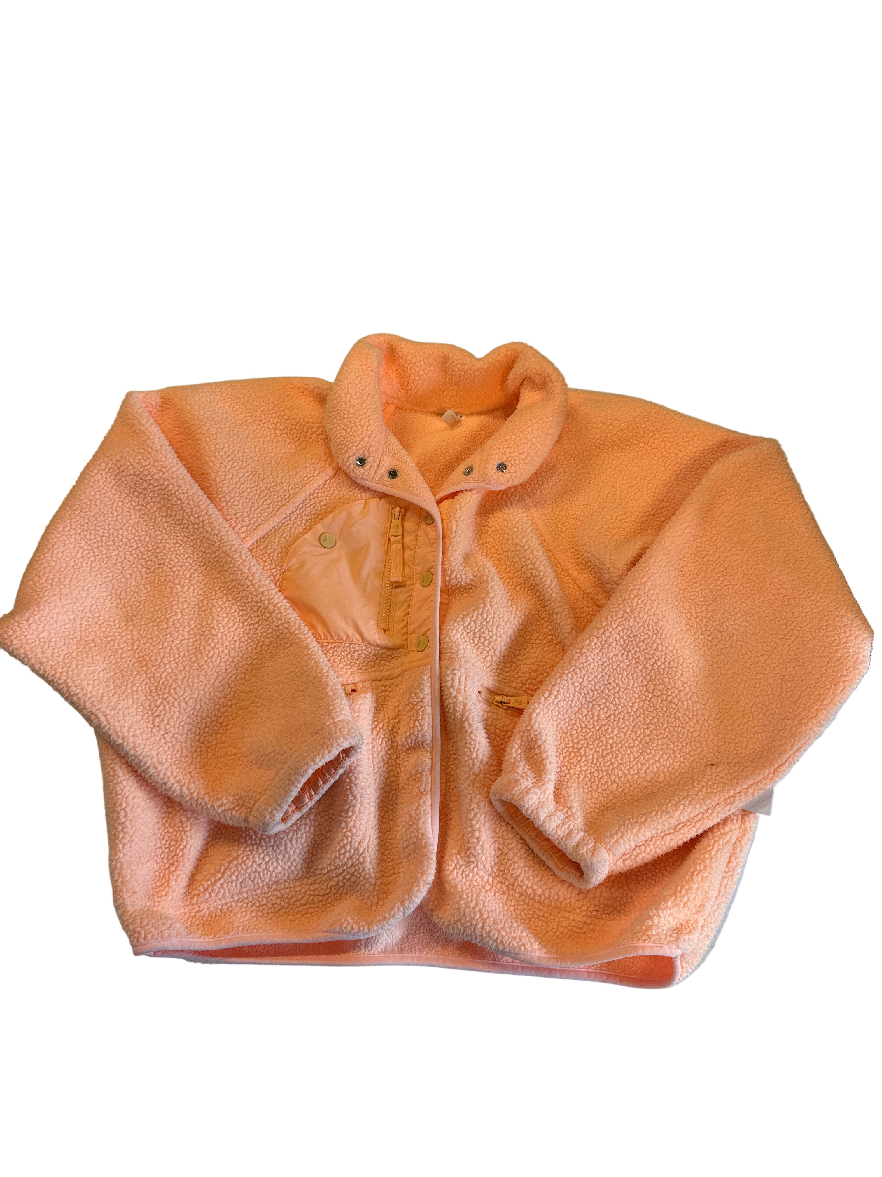 orange Free people fleece jacket, s