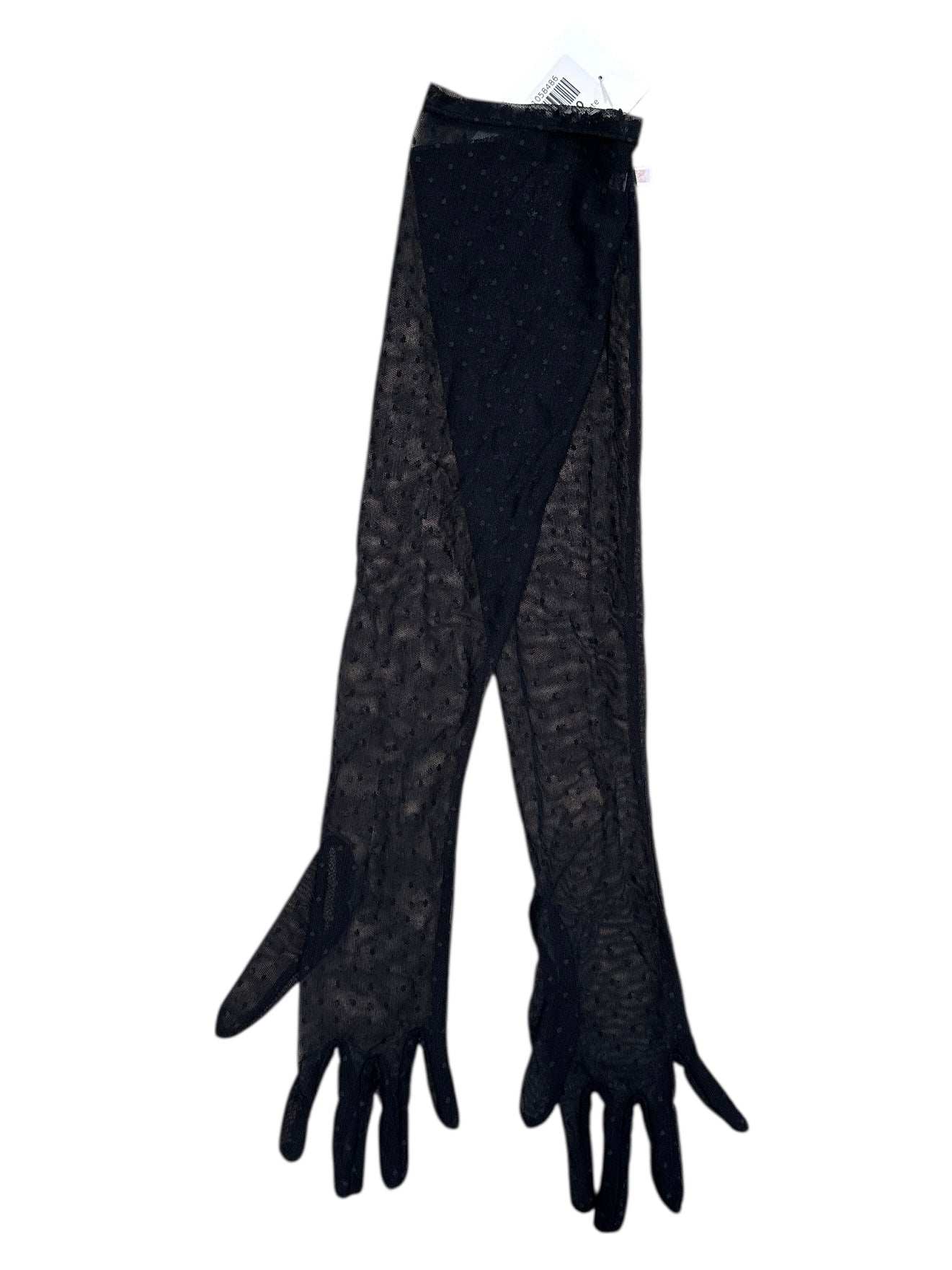 black savage x mesh polka dot gloves