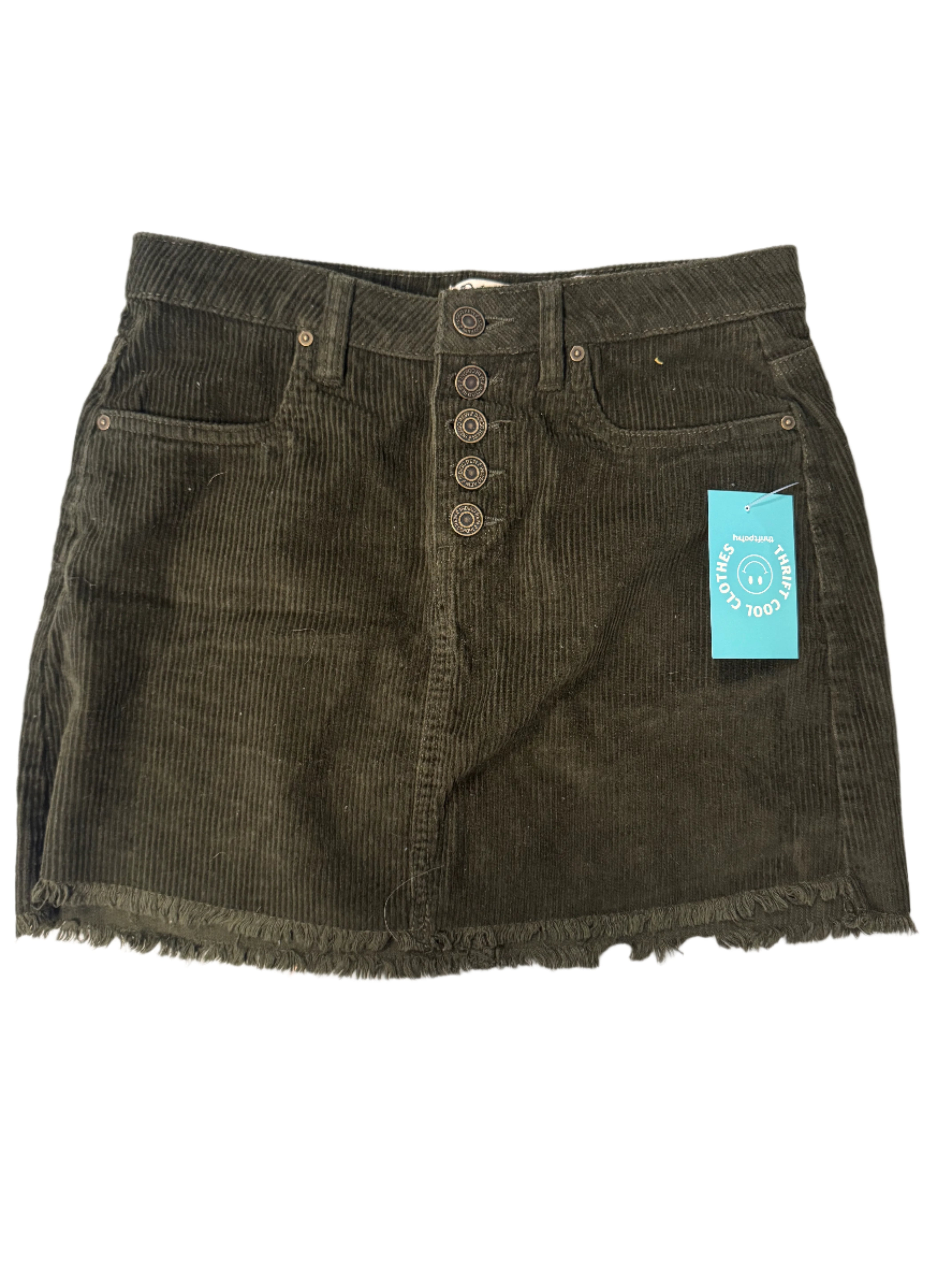 brown indigo rein cord mini skirt, 1