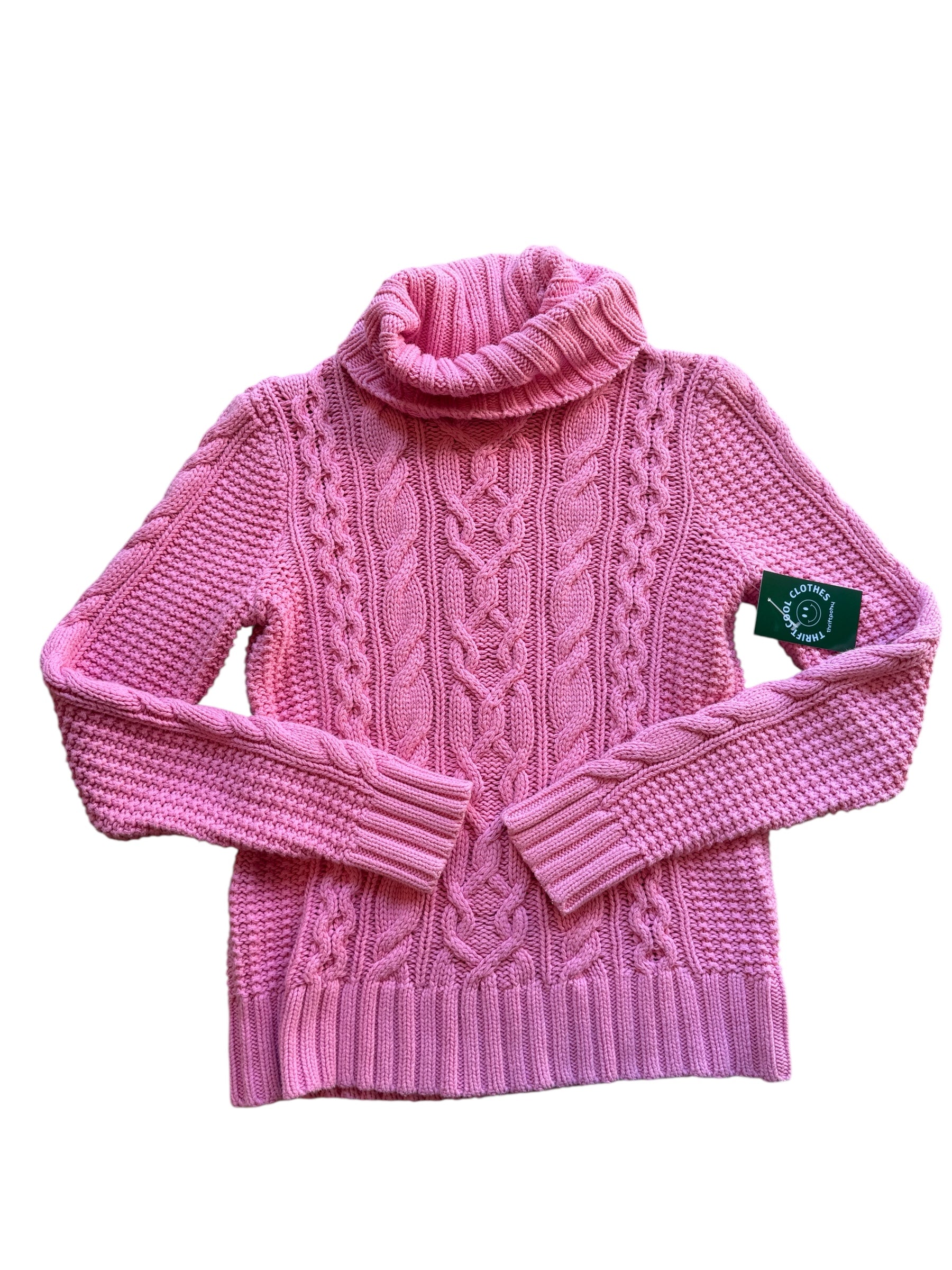 pink ralph lauren turtleneck sweater, m
