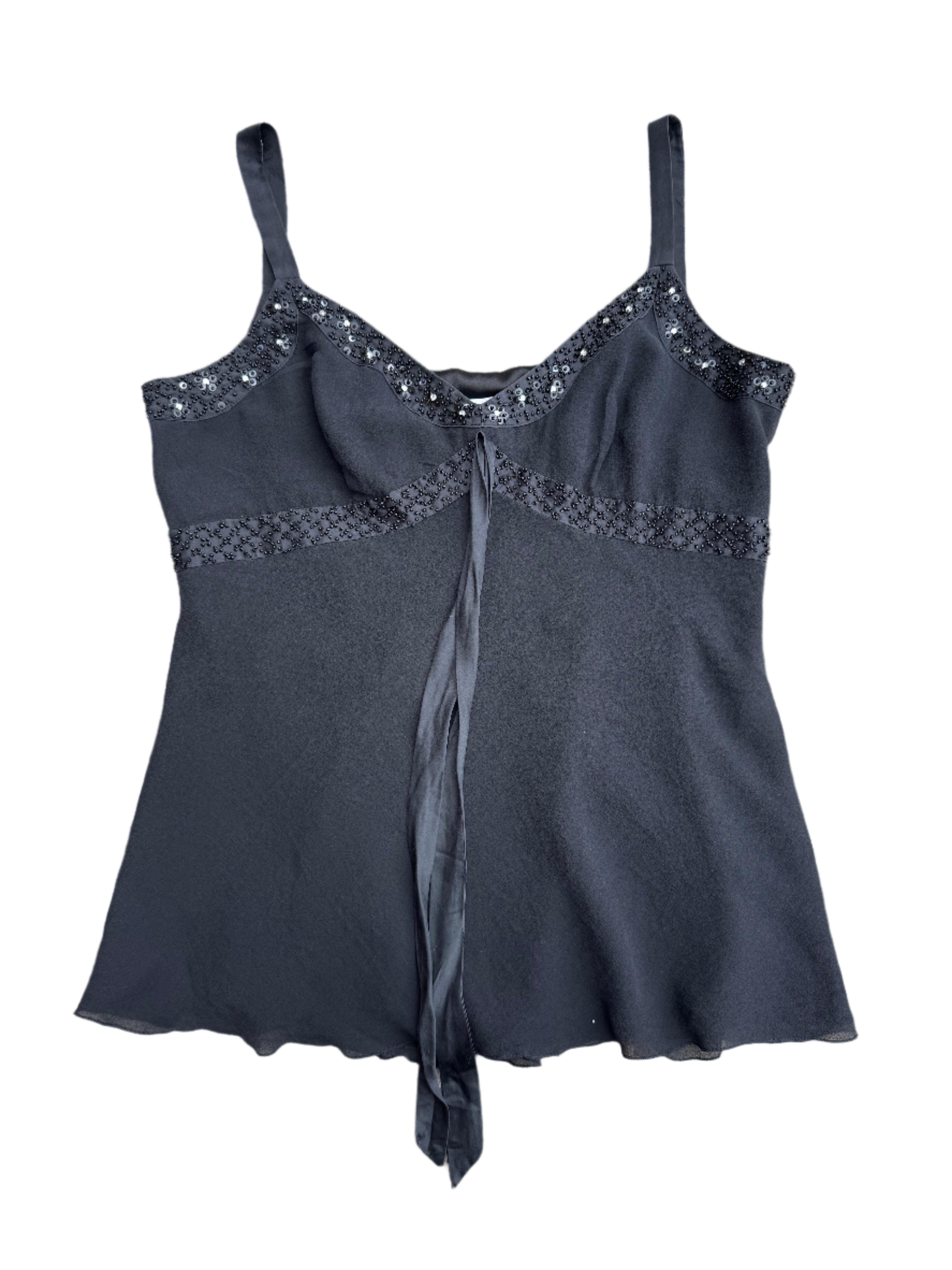 black Cache Beaded top, L