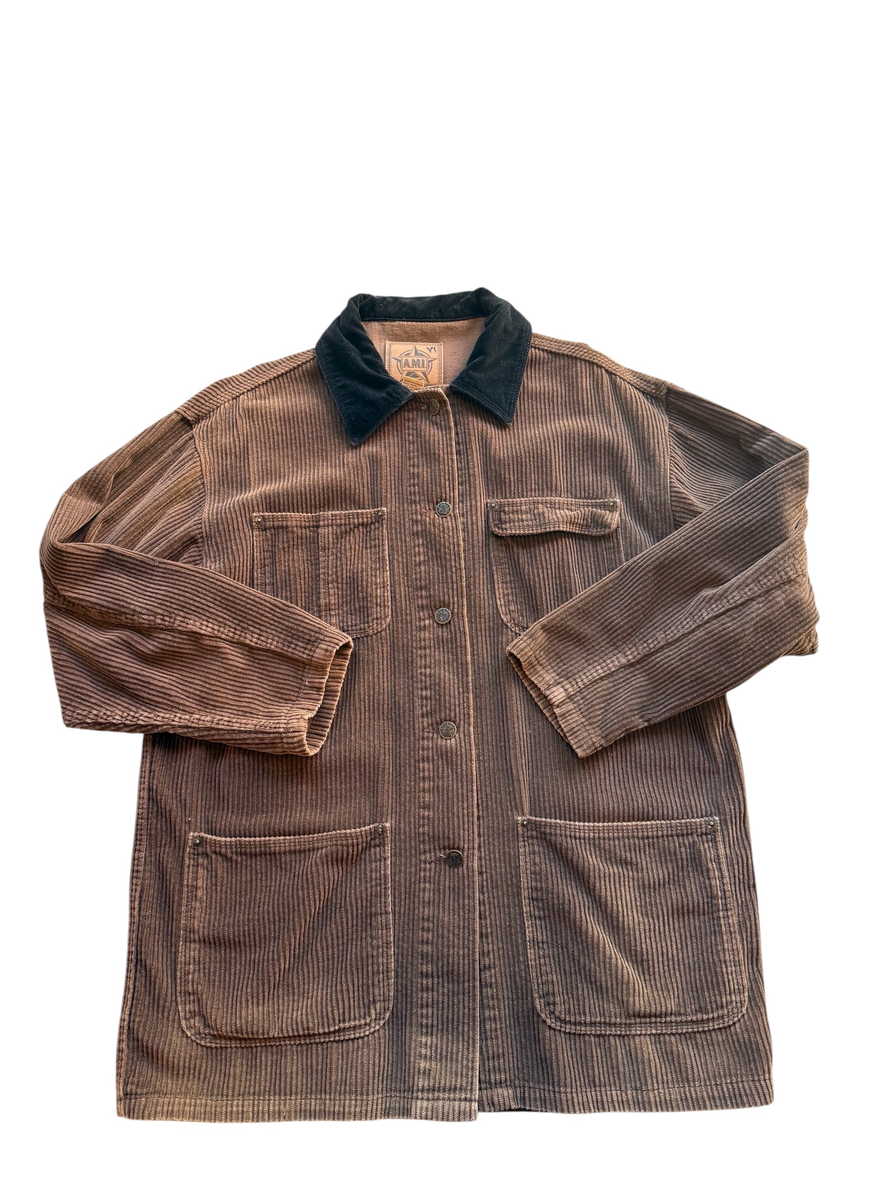brown ami cord coat, s
