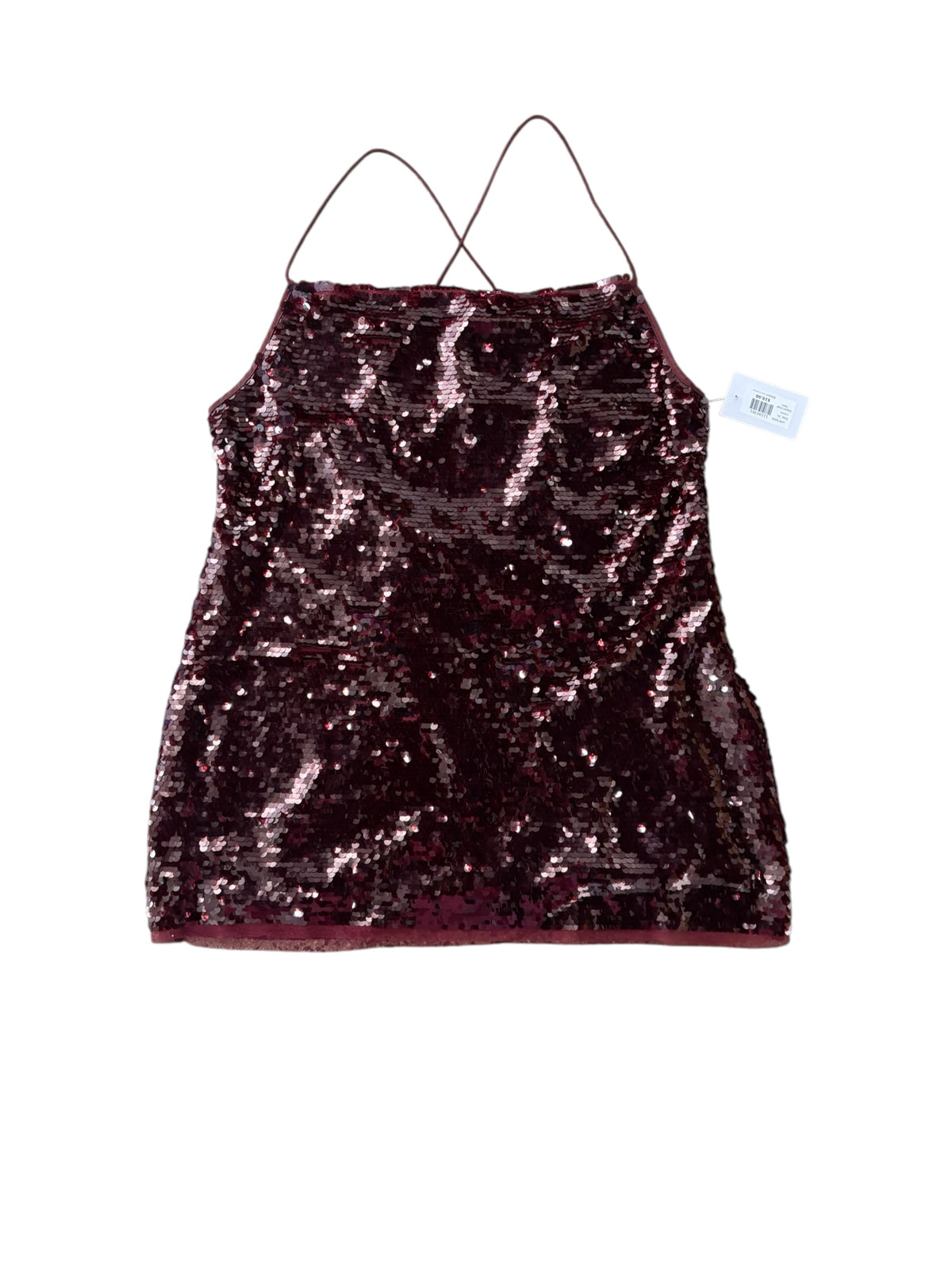 maroon wild fable sequin cowl neck, 2x