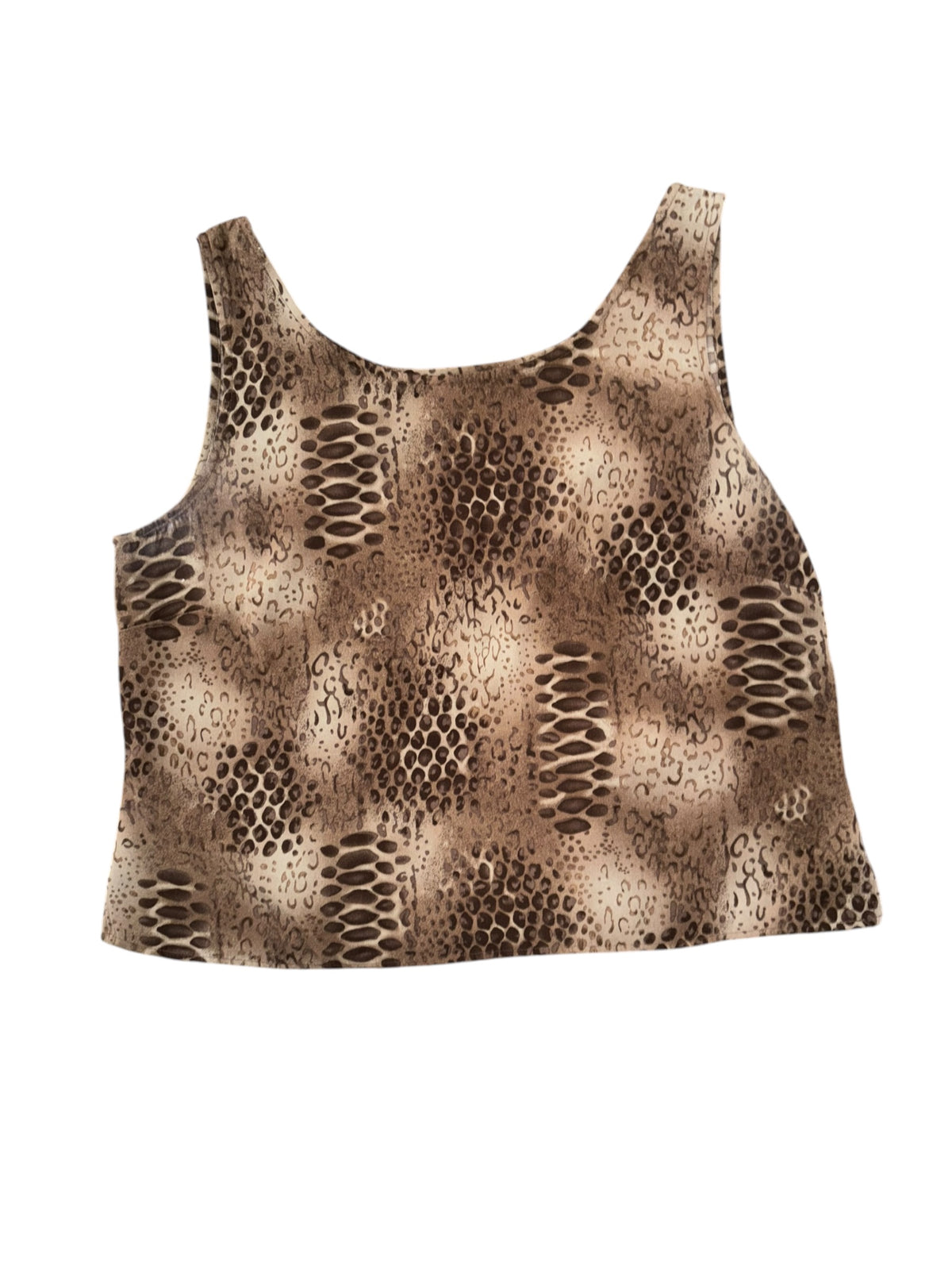 green  animal print flowy tank, XL