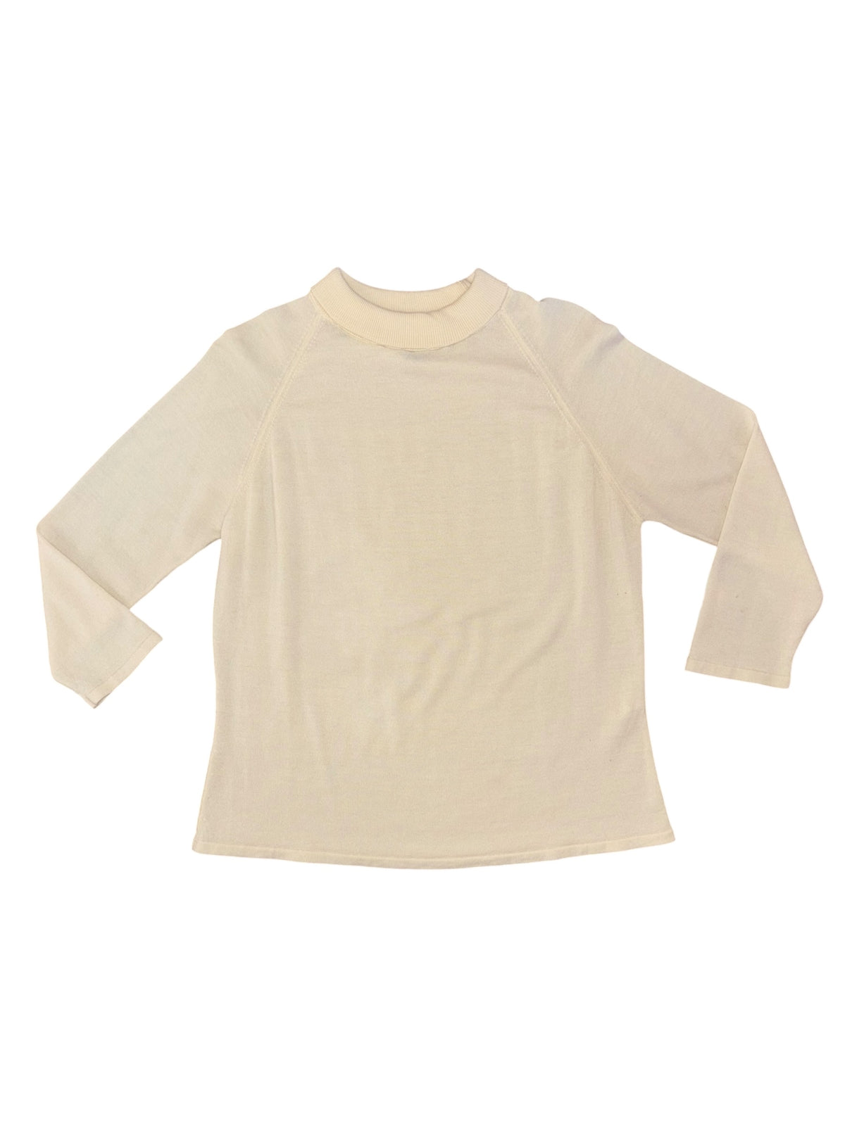 cream yellow harolds wool turtleneck sweater, L