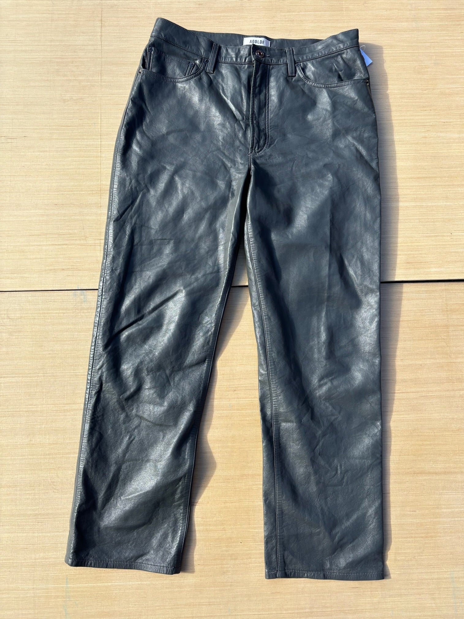 Grey Agolde Leather pants, 31