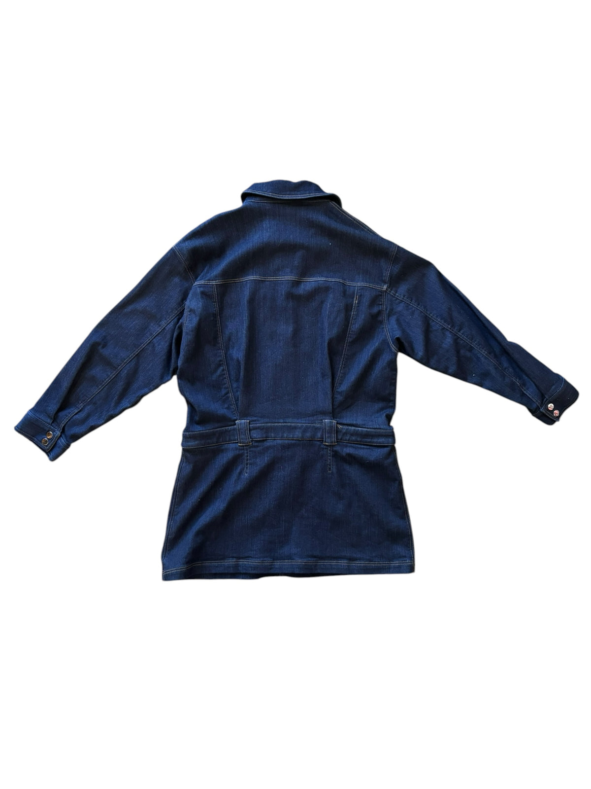 dark wash  denim collar dress