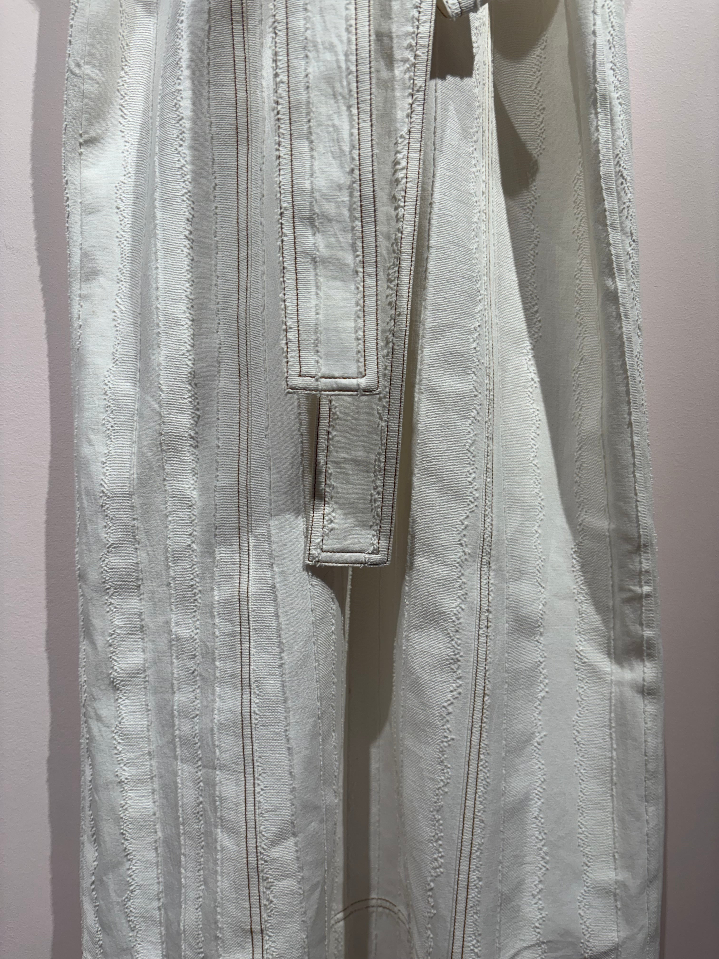 white acler denim v neck dress 4