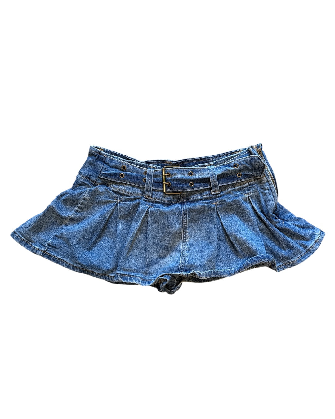 denim almost famous mini skort, S