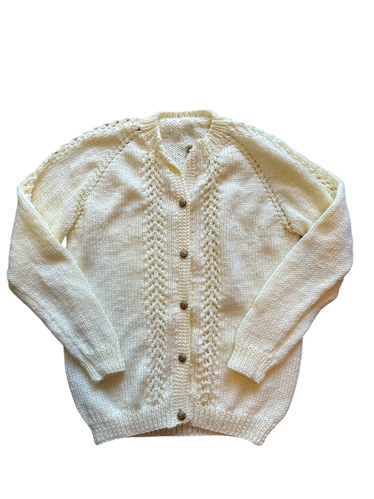 Yellow  crochet cardigan, m