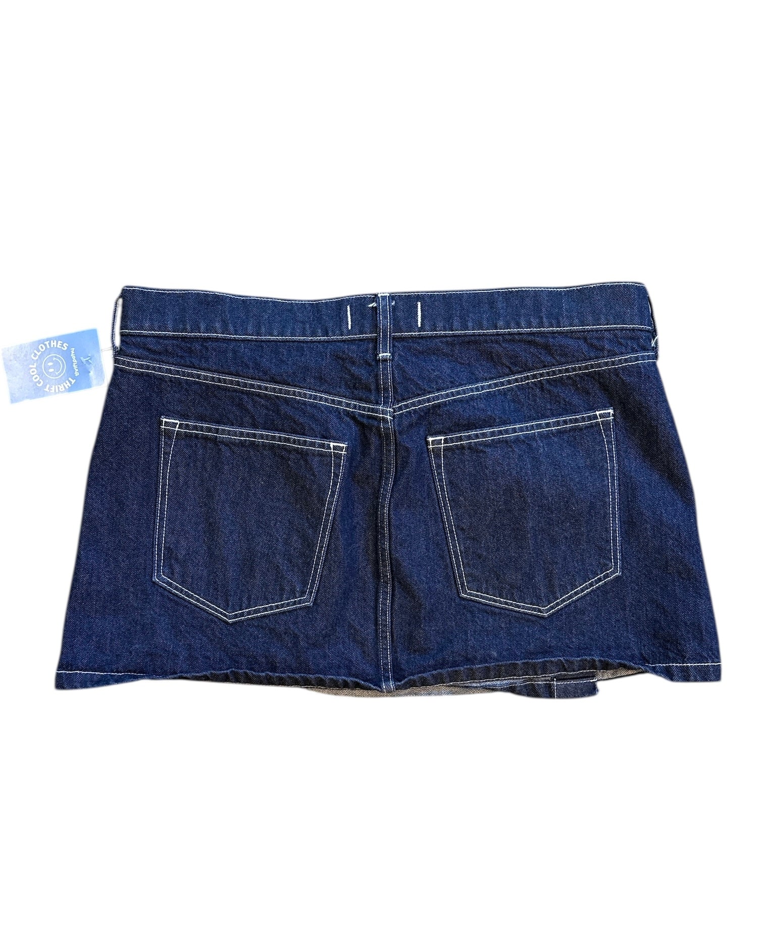 dark blue abercrombie mini denim skort, 31