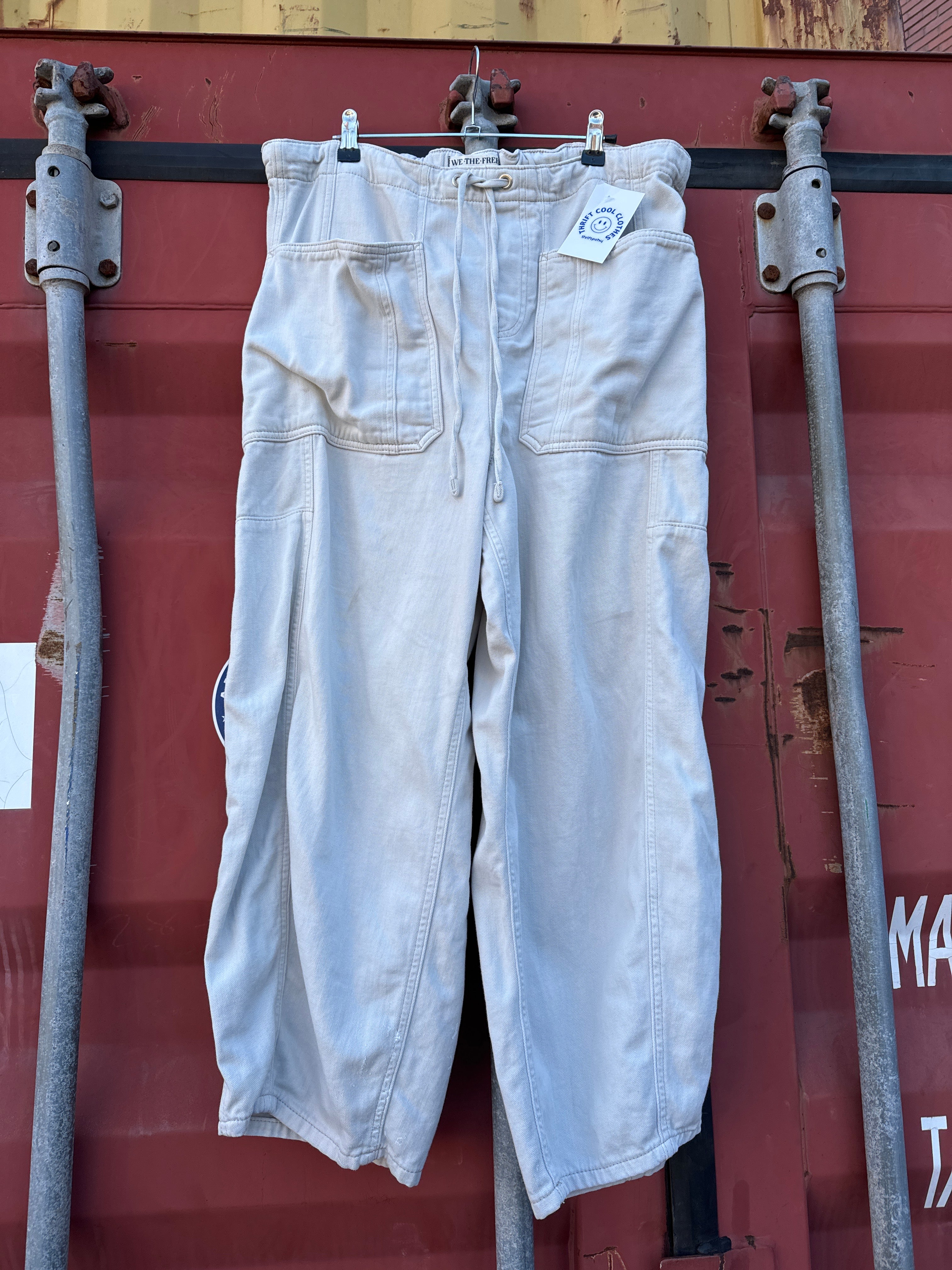 beige ish we the free khaki pants, L