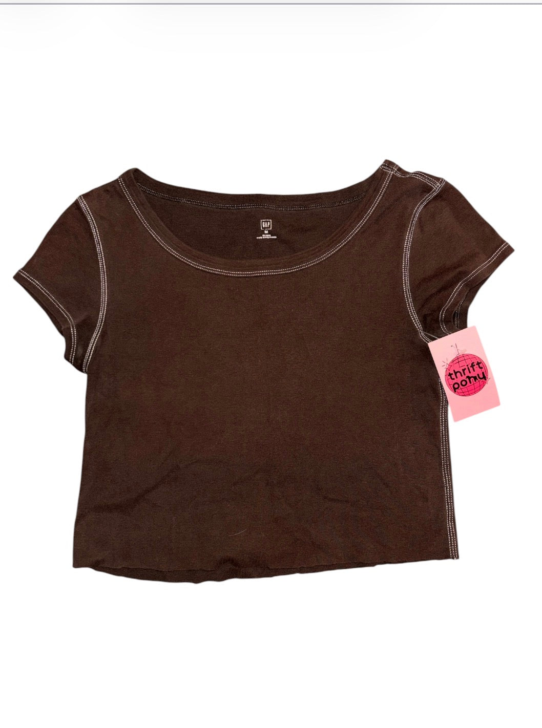 brown gap baby tee, small